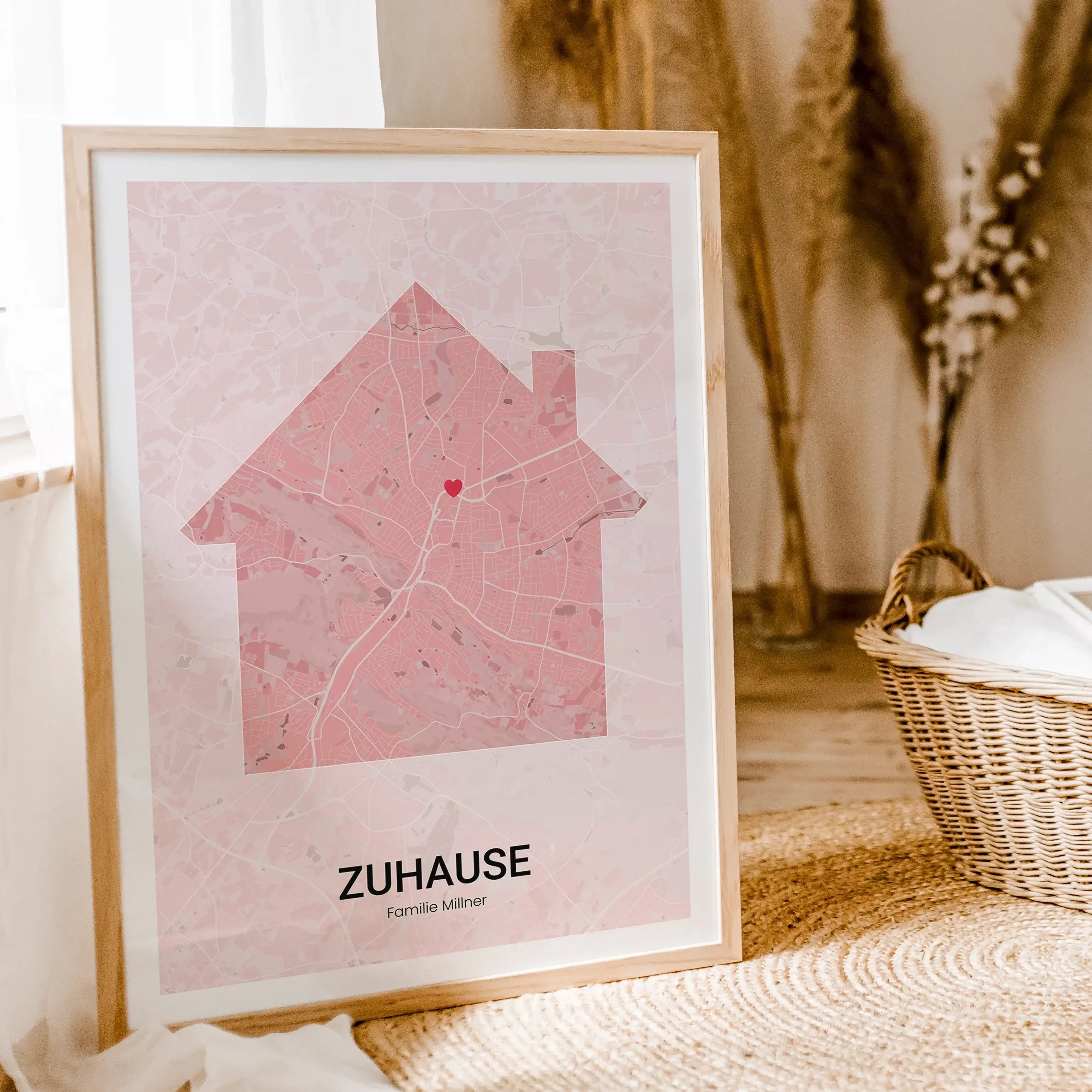 Stadtkarte Poster Haus Halo - Personalisiertes Poster - famprints - Entdecke das Stadtkarte Poster Haus Halo – dein persönliches Kunstwerk für die eigenen vier Wände! Dieses einzigartige Poster lässt sich individuell mit der Stadtkarte deines Lieblingsort