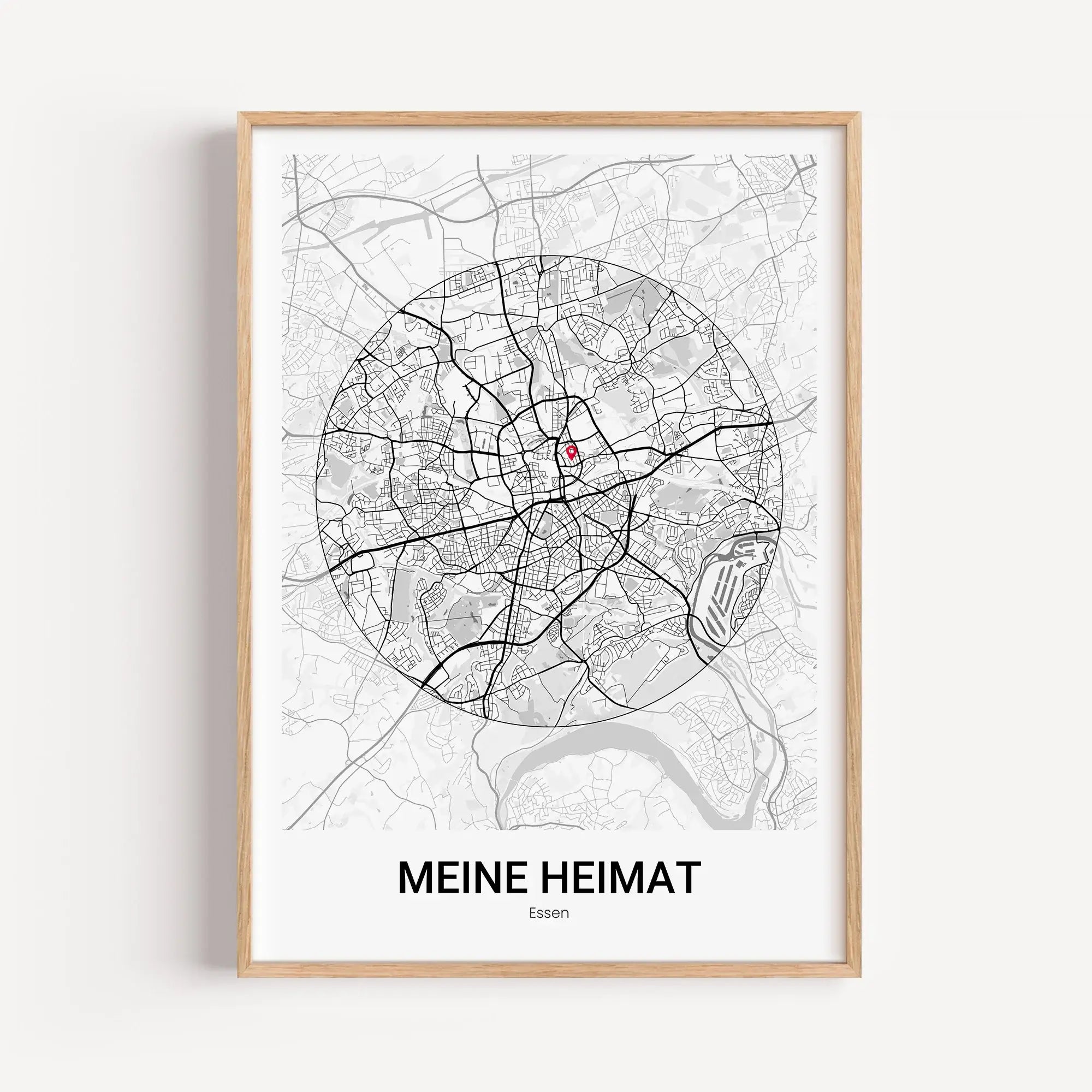 Stadtkarte Poster Circle modern - Personalisiertes Poster - famprints - Entdecke das Stadtkarte Poster Circle modern – dein personalisiertes Kunstwerk mit dem besonderen Extra! Gestalte dein Poster individuell mit der Stadtkarte deines Lieblingsortes und