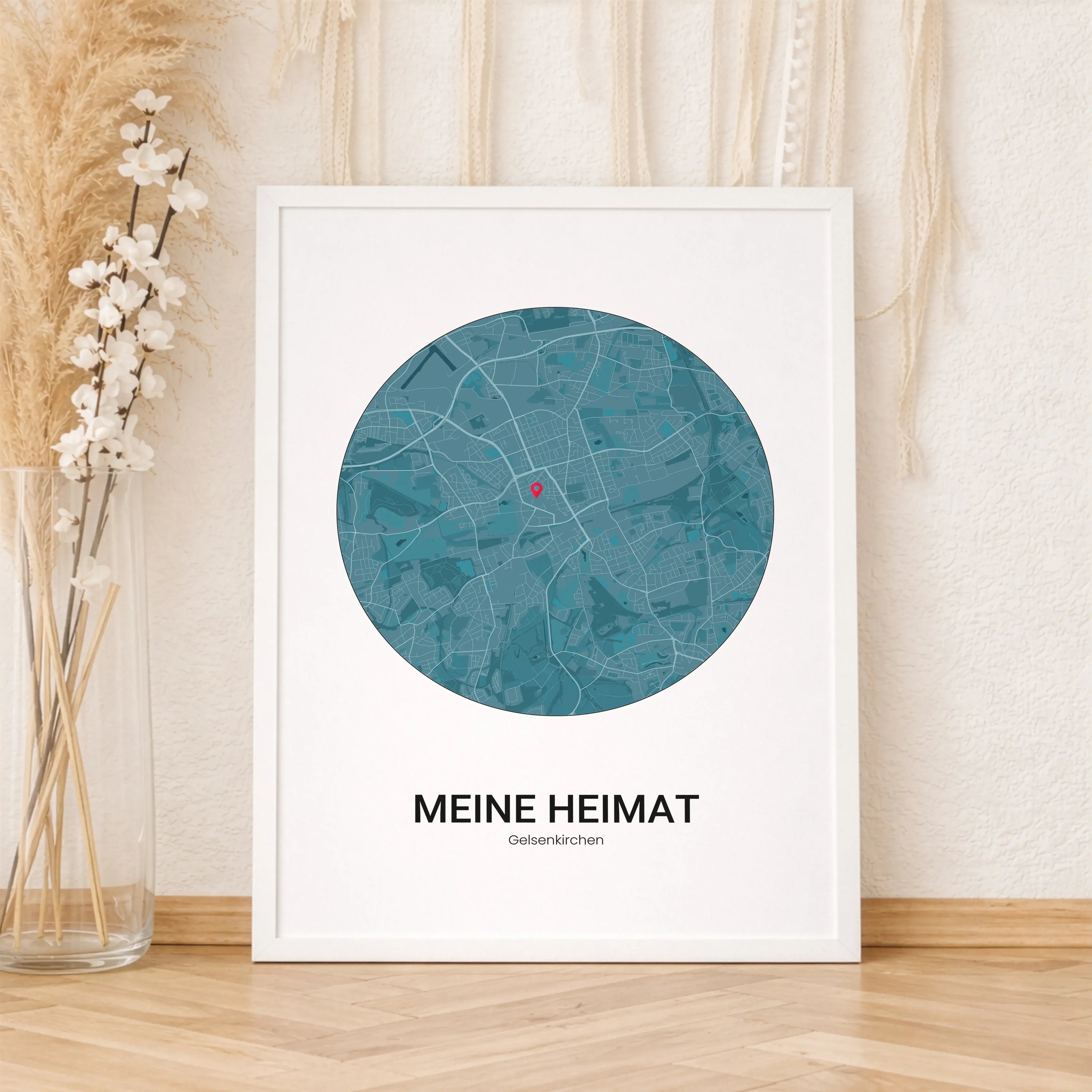 Stadtkarte Poster Circle-Personalisiertes Poster-famprints-Das Stadtkarte Poster Circle macht aus einem Ort eine persönliche Erinnerung. Du gestaltest einen runden Stadtplan genau nach deinen Vorstellungen und hältst einen Platz fest, der für dich Bedeutu