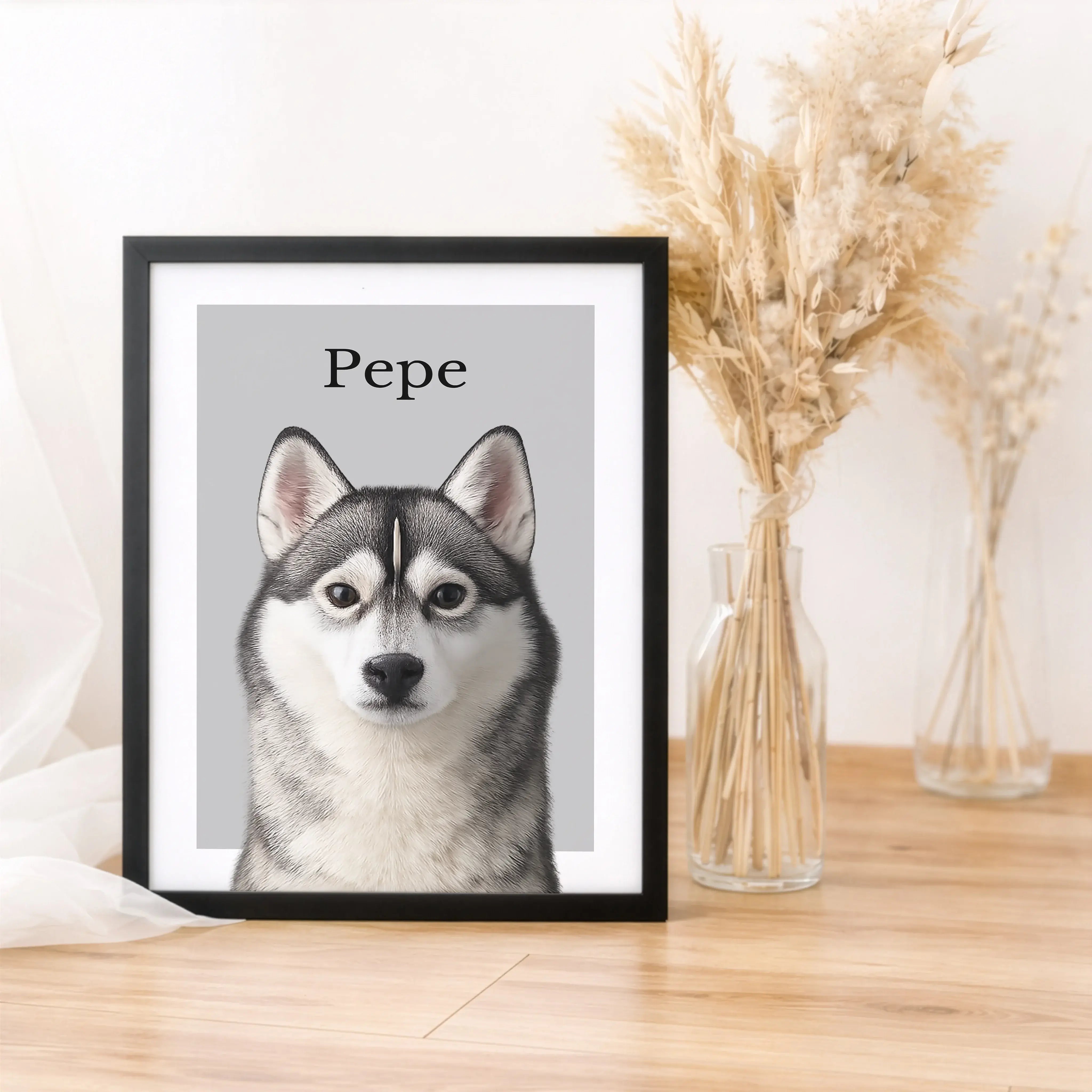 Haustier Poster-Personalisiertes Poster-famprints-Haustier Poster von famprints verwandelt dein Lieblingsfoto in ein individuelles Kunstwerk für dein Zuhause. Du lädst einfach das Portrait deines Hundes, deiner Katze oder deines Pferdes hoch und unser Kon