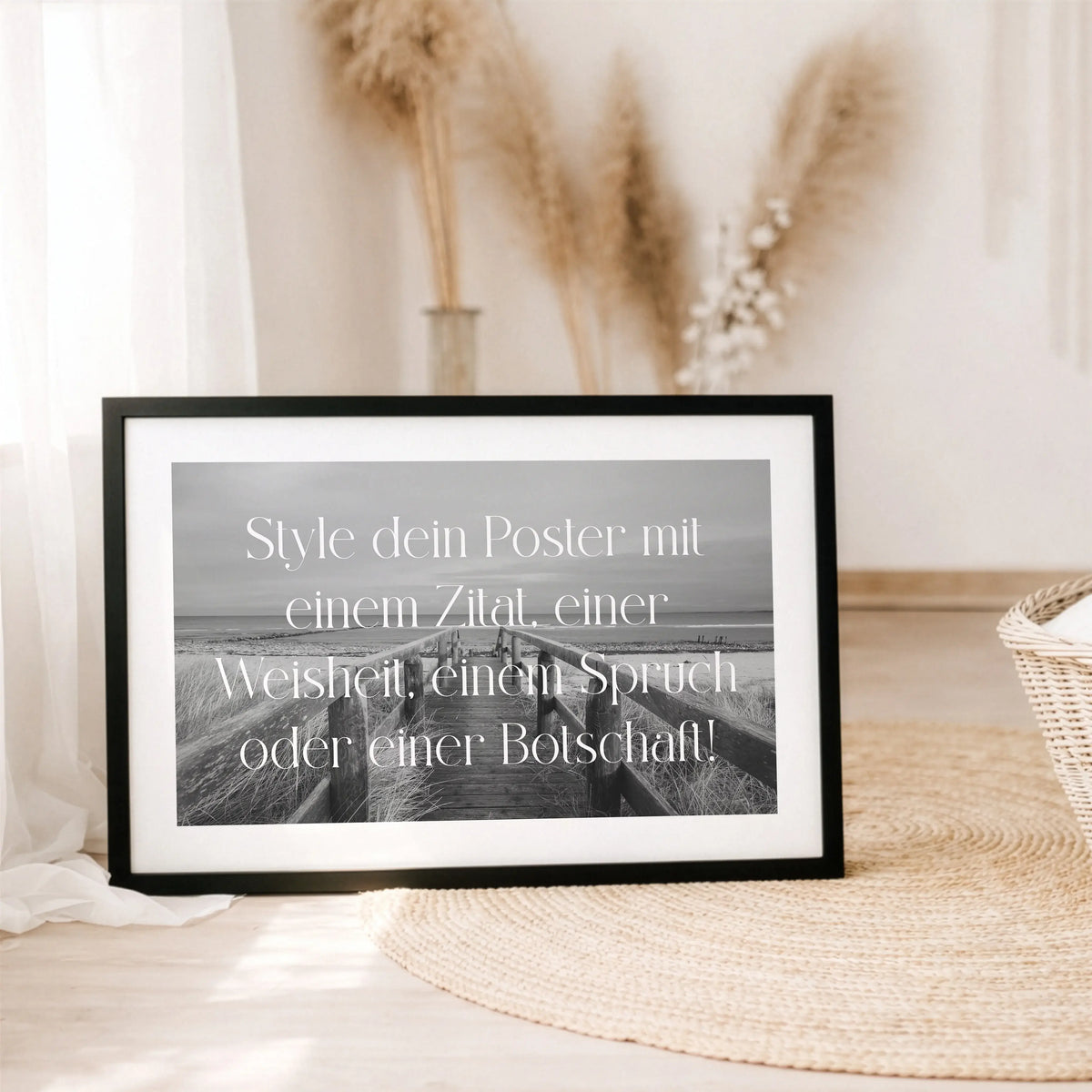 Text Poster mit Foto - Querformat-Personalisiertes Poster-famprints