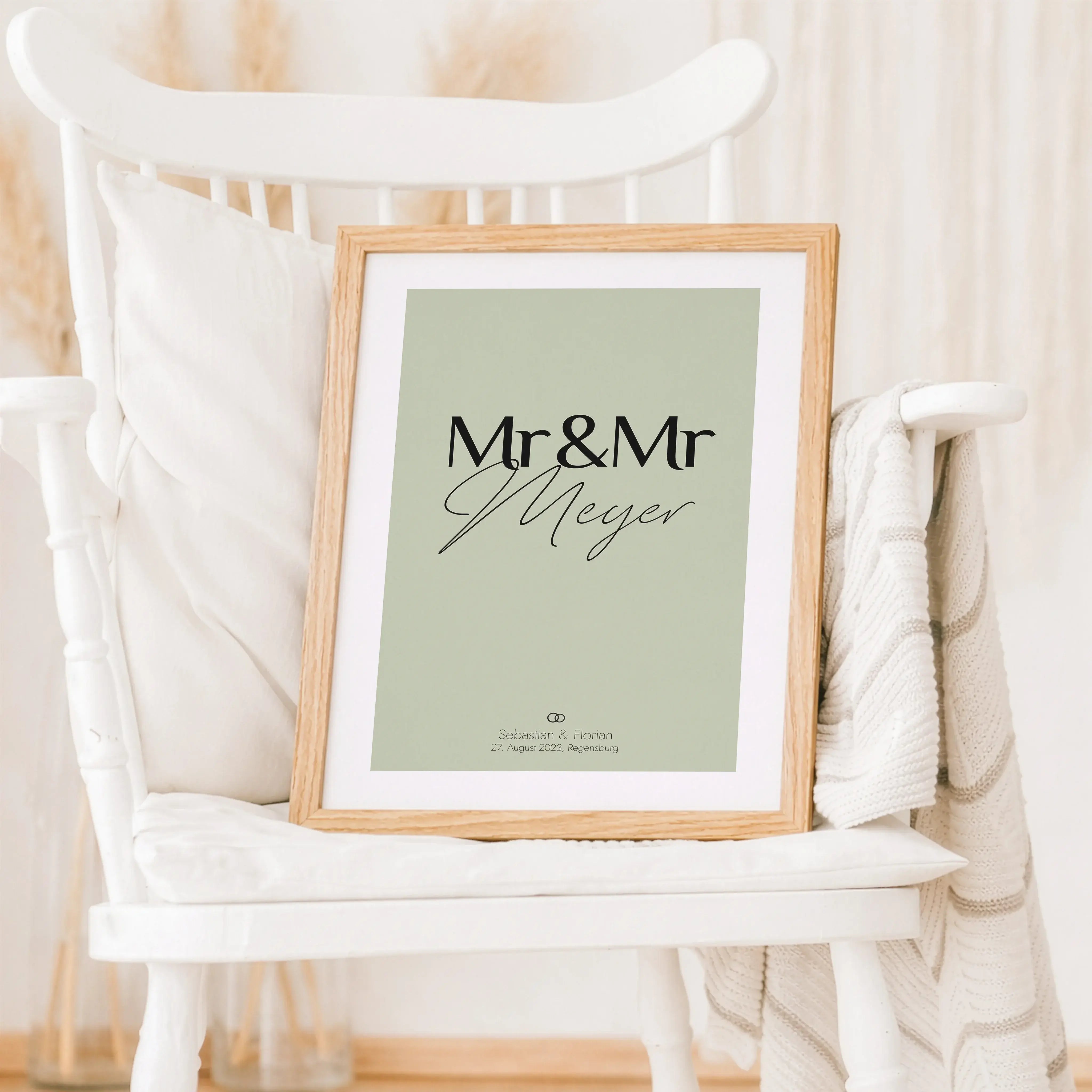 Paar Poster Mr & Mr-Personalisiertes Poster-famprints-Das Paar Poster Mr & Mr von famprints ist eine stilvolle Möglichkeit, eure Liebe sichtbar zu machen und besondere Momente festzuhalten. Ob zur Hochzeit, zur Verlobung, zum Jahrestag oder als persönlich