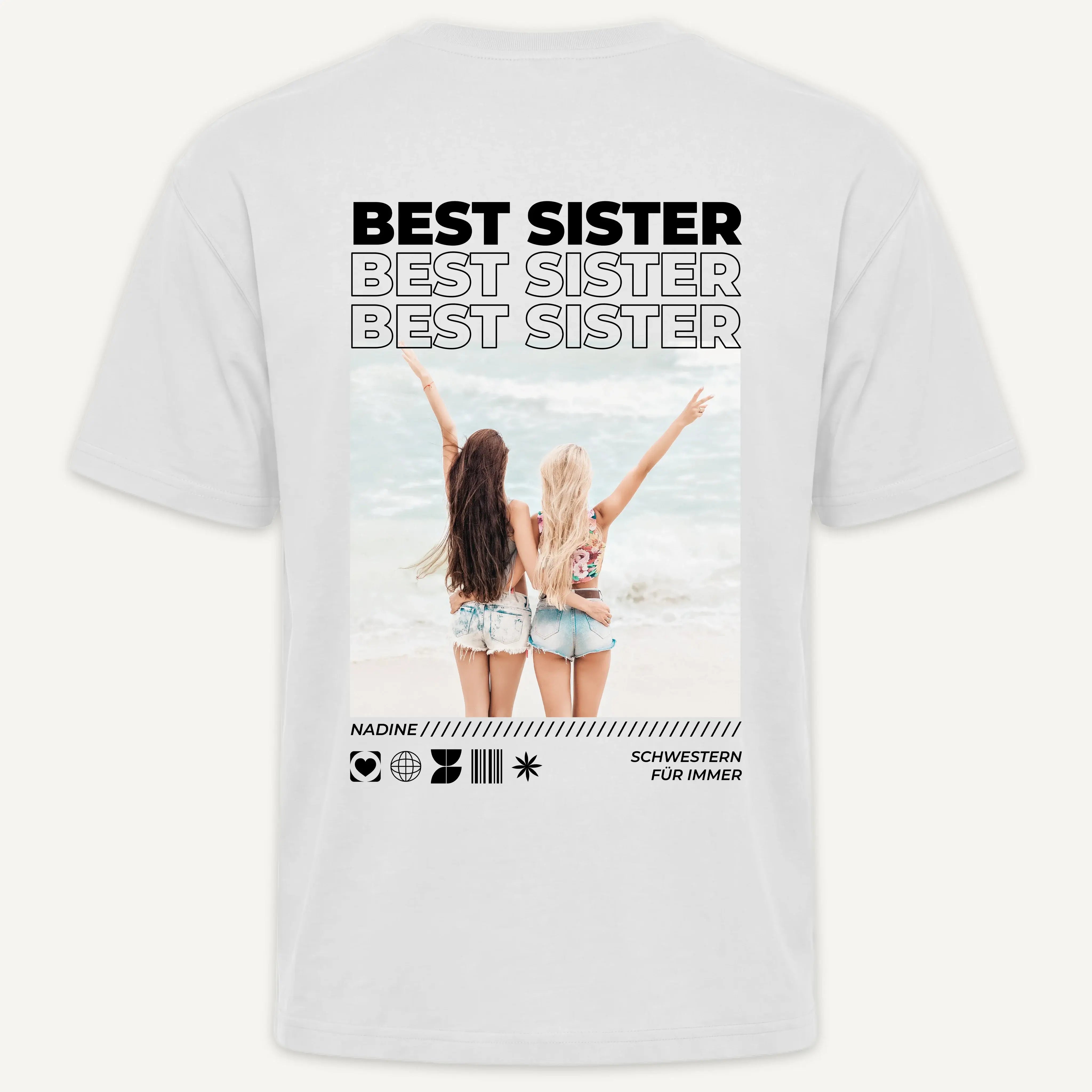 T-Shirt - Personalisiertes T-Shirt BESTE SCHWESTER - personalisiert