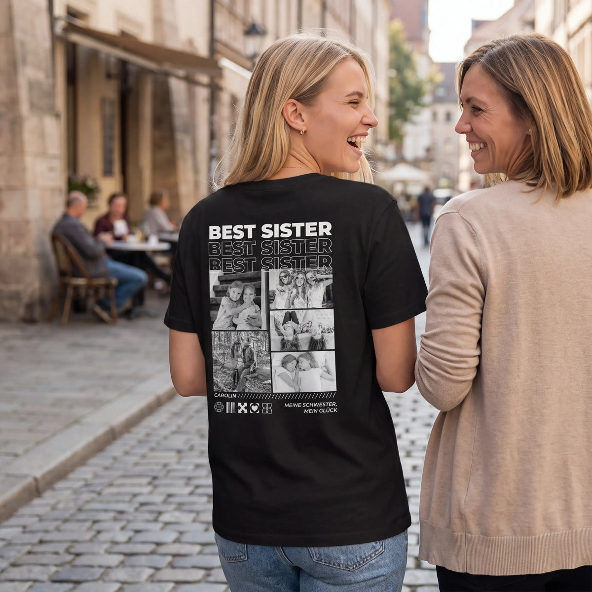 T-Shirt - Personalisiertes T-Shirt BESTE SCHWESTER - personalisiert
