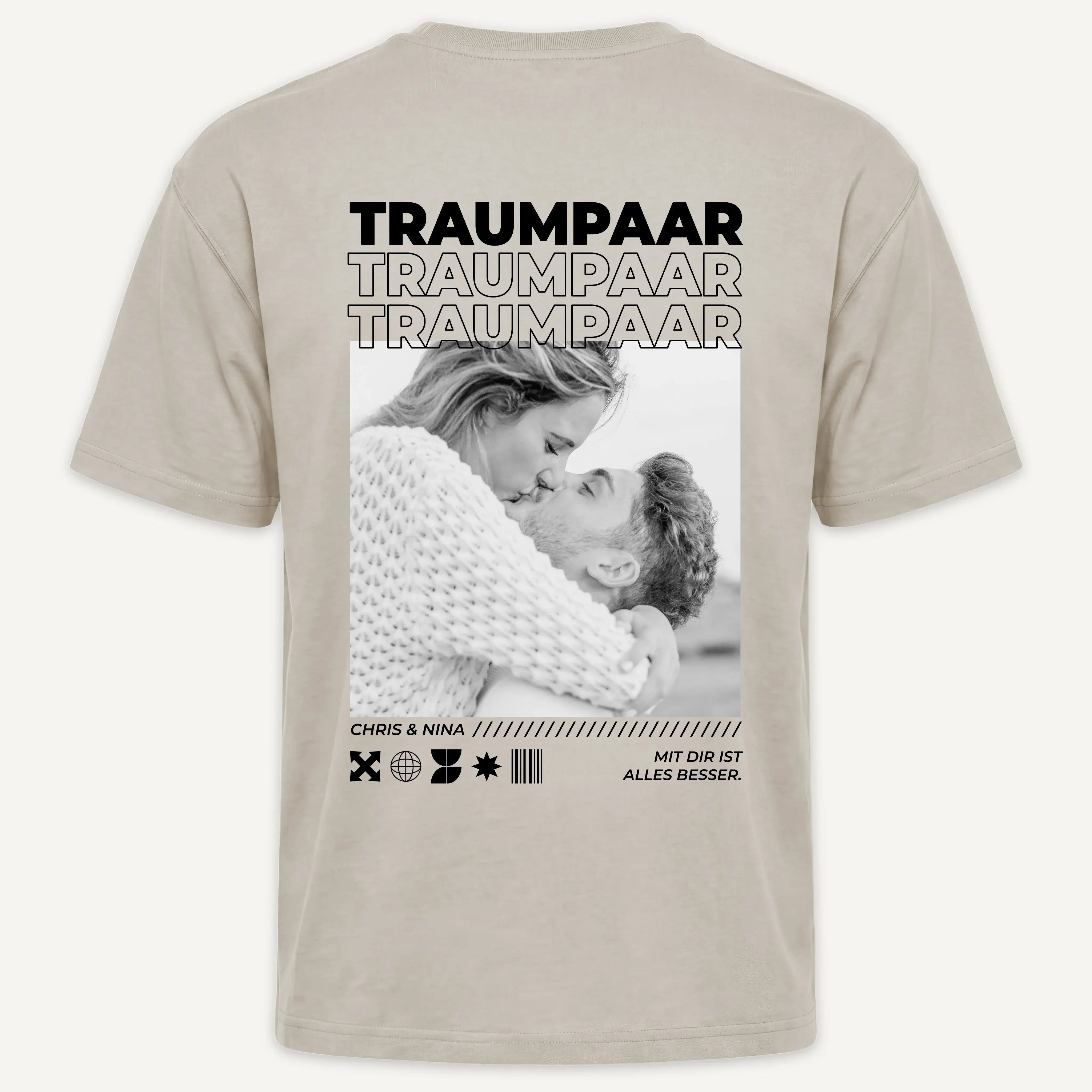 T-Shirt - Personalisiertes T-Shirt PERFECT MATCH - personalisiertes Geschenk zur Hochzeit, Jahrestag, Hochzeitstag oder Valentinstag