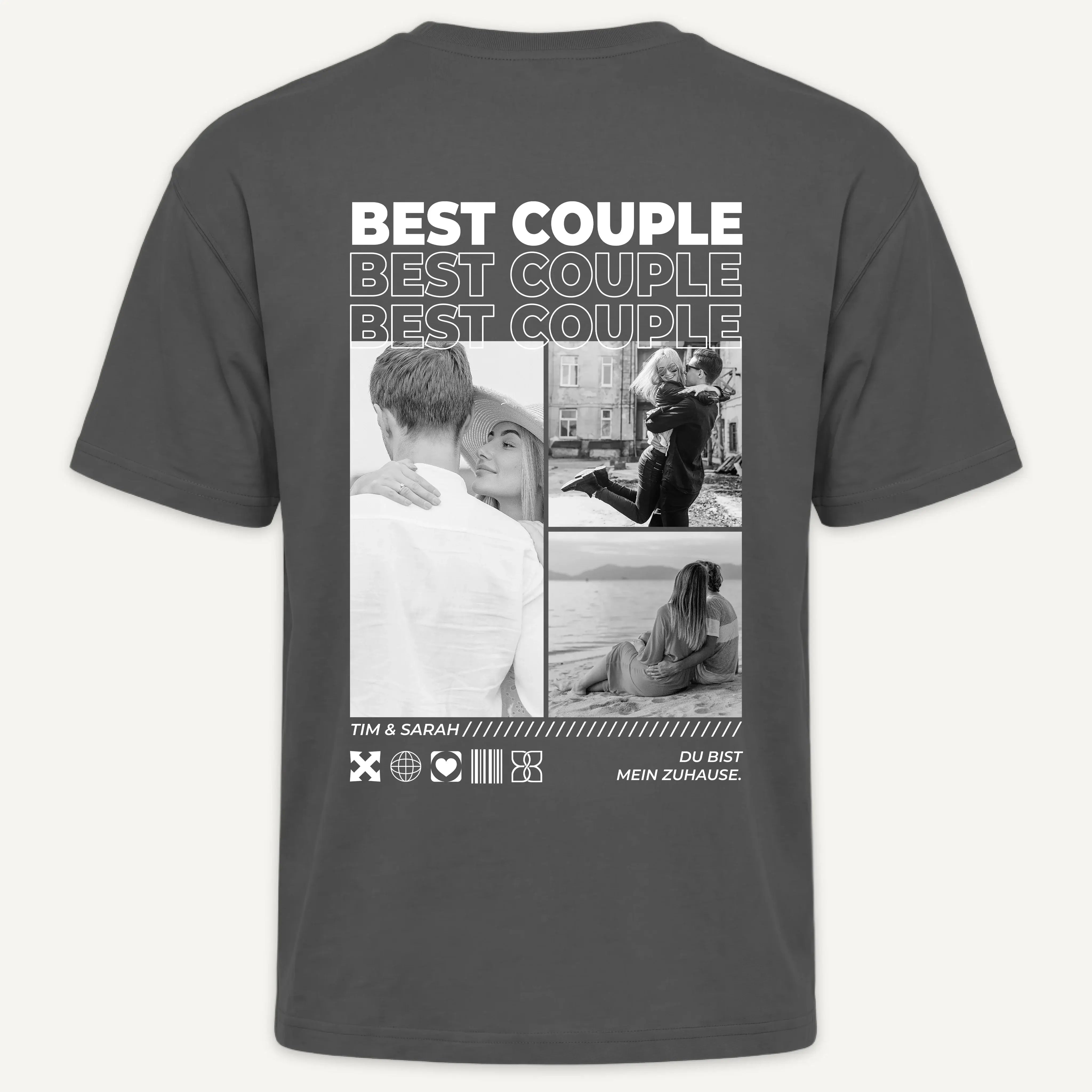 T-Shirt - Personalisiertes T-Shirt PERFECT MATCH - personalisiertes Geschenk zur Hochzeit, Jahrestag, Hochzeitstag oder Valentinstag