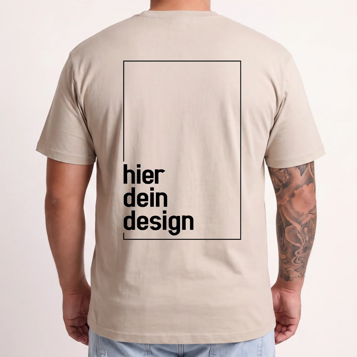 T-Shirt Dein Design - beidseitig-T-Shirt-famprints-personalisiertes-Shirt