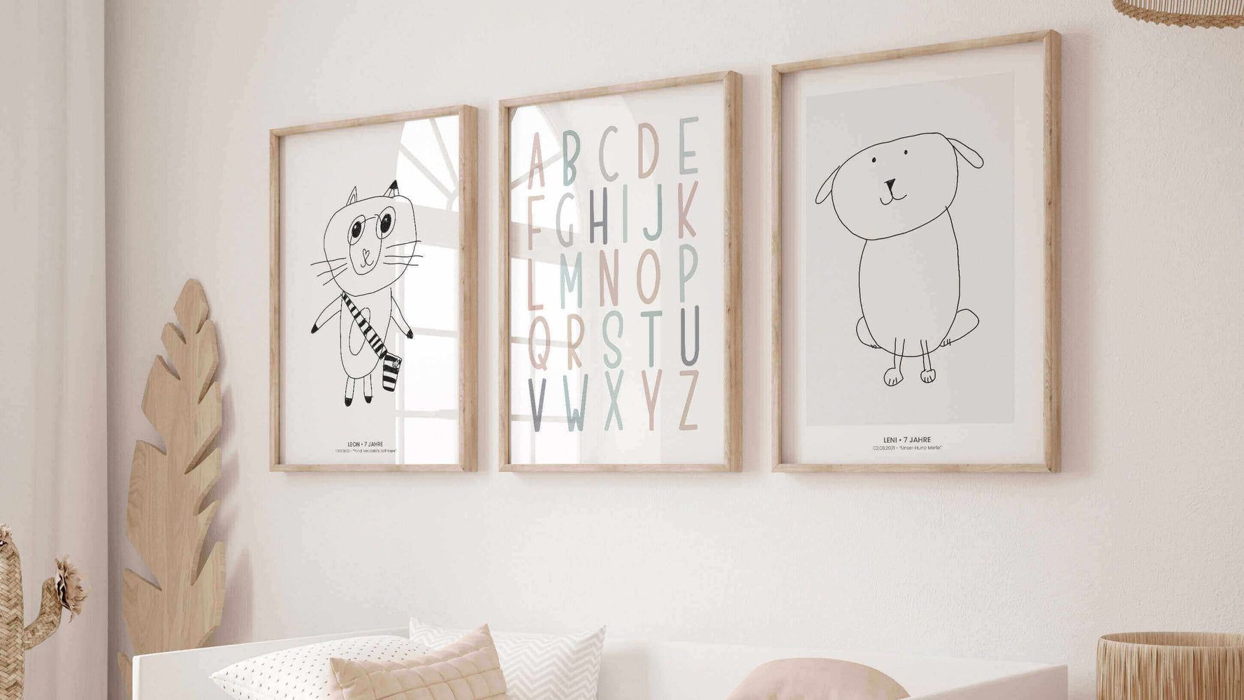 Deine Kinderzeichnung als Poster - Kinderkunst Poster-famprints-