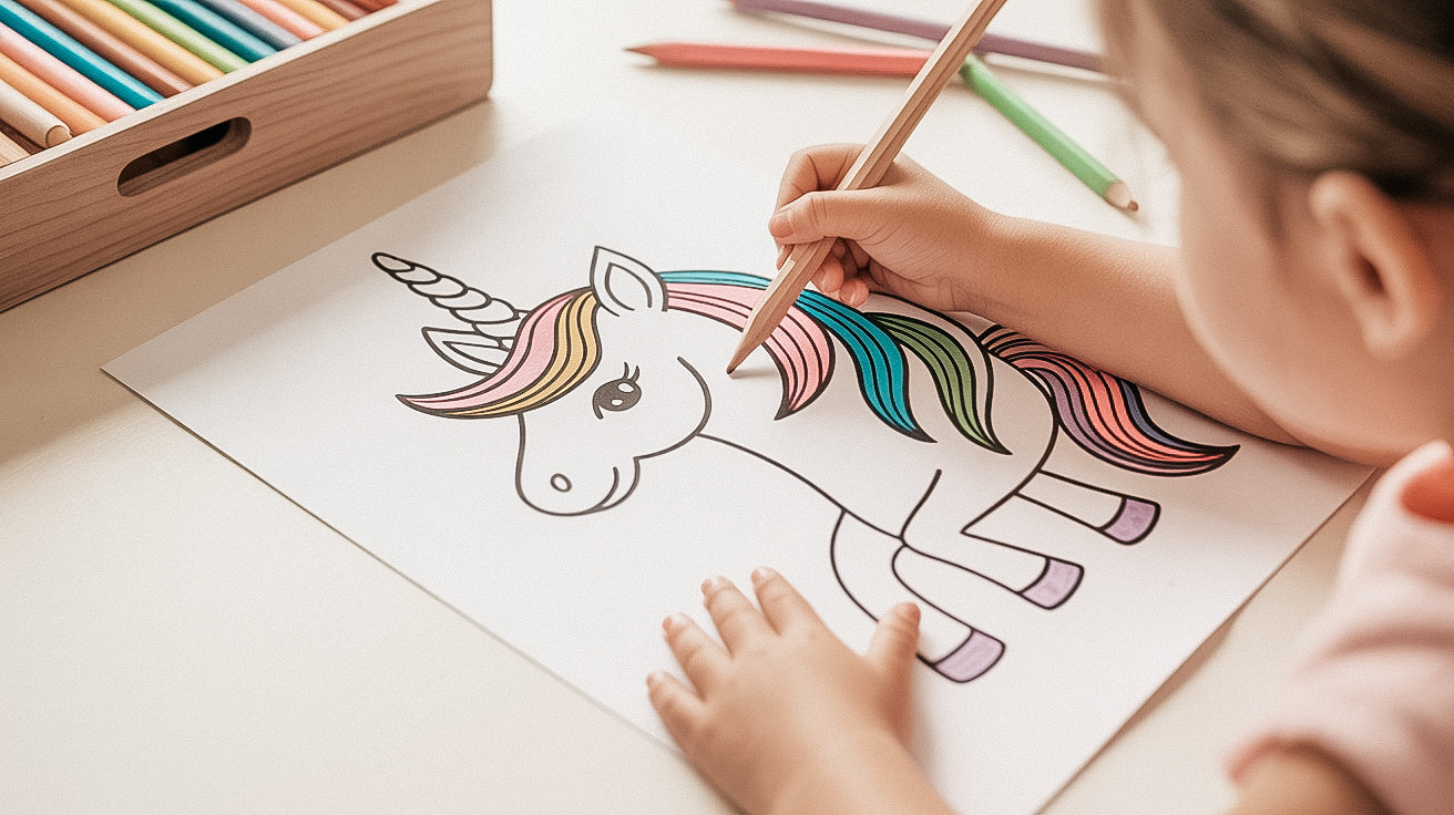Kostenlose Einhorn Ausmalbilder zum Ausdrucken und Ausmalen-famprints-Ausmalbilder-Bist du bereit, in eine bunte Welt voller Zauber und Fantasie einzutauchen? Mit einem Einhorn Ausmalbild kannst du genau das machen! Einhörner sind tolle Fabelwesen, die in