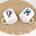 Emaille Tasse mit Namen Badminton-famprints-Emaille Tasse-Entdecke die Emaille Tasse mit Namen Badminton, die nicht nur stilvoll aussieht, sondern auch sofortige Freude bereitet. Diese personalisierte Tasse wird mit deinem Namen und einem Initial bedruckt