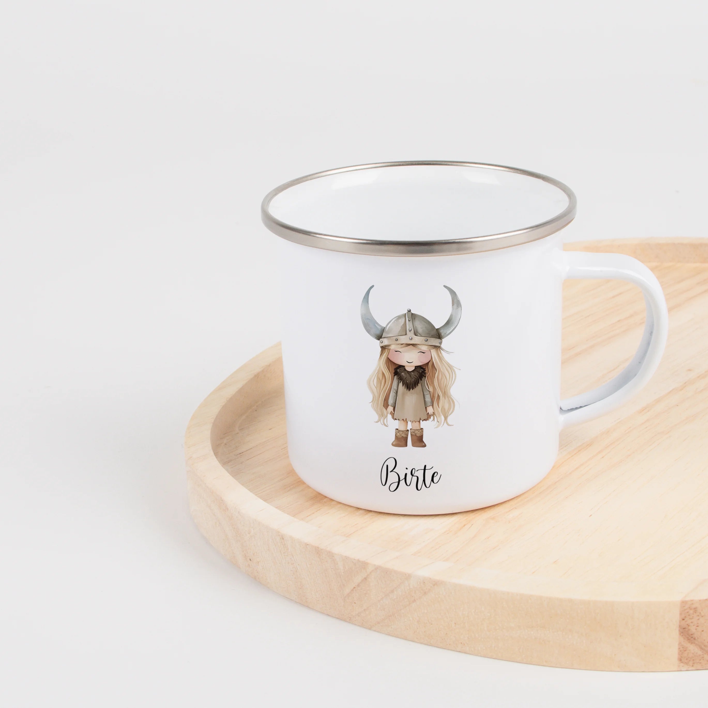 Emaille Tasse Wikingerin