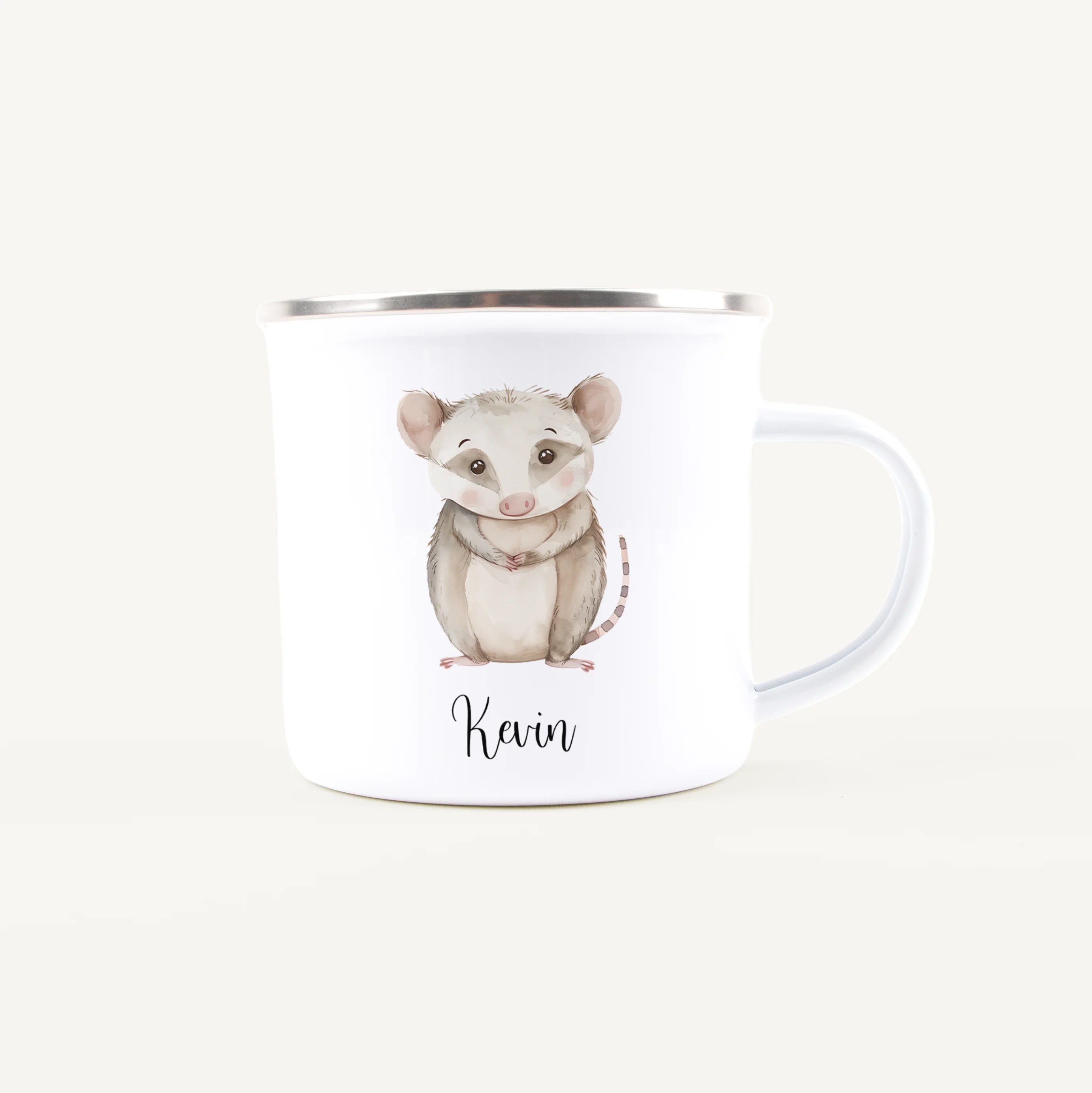 Emaille Tasse Opossum