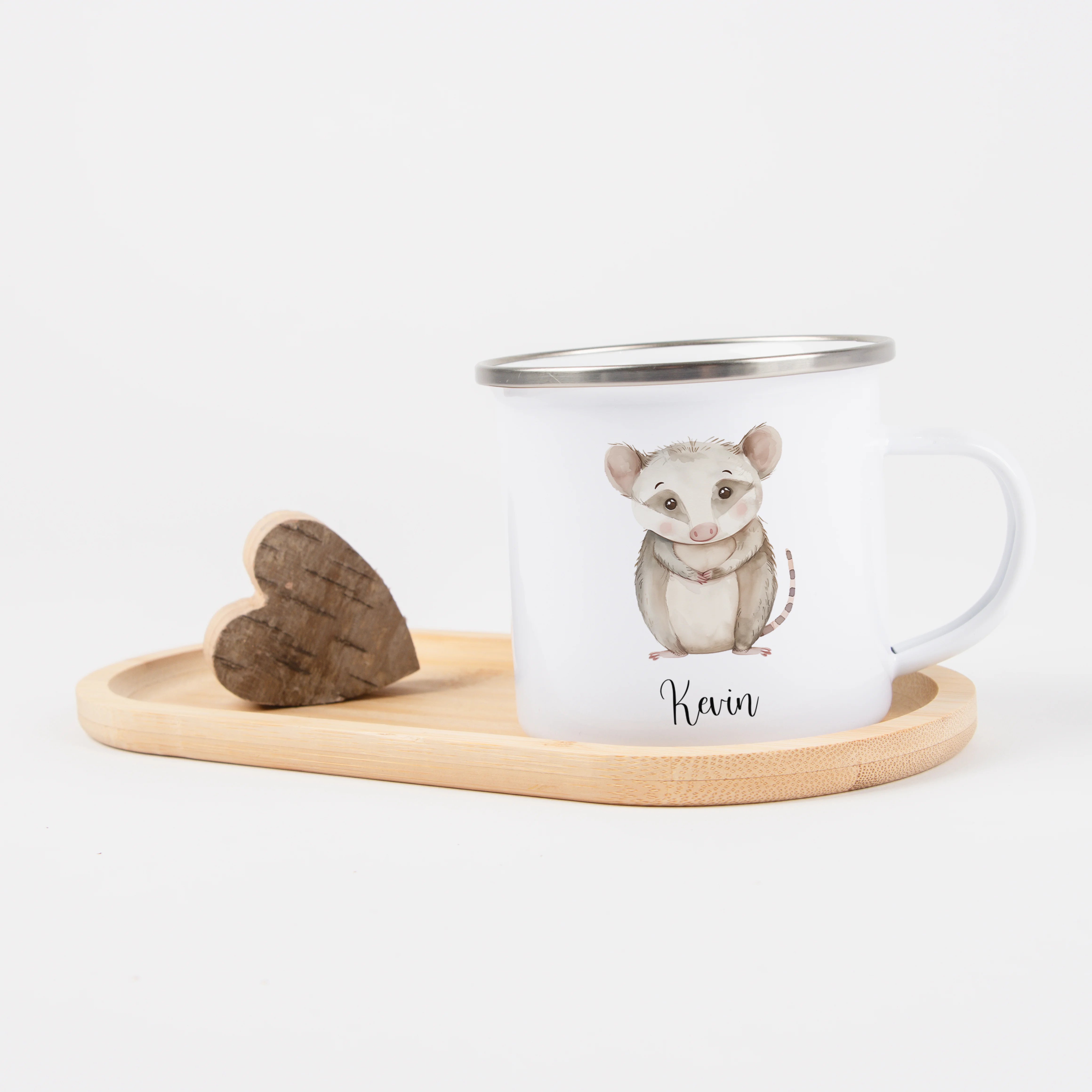 Emaille Tasse Opossum