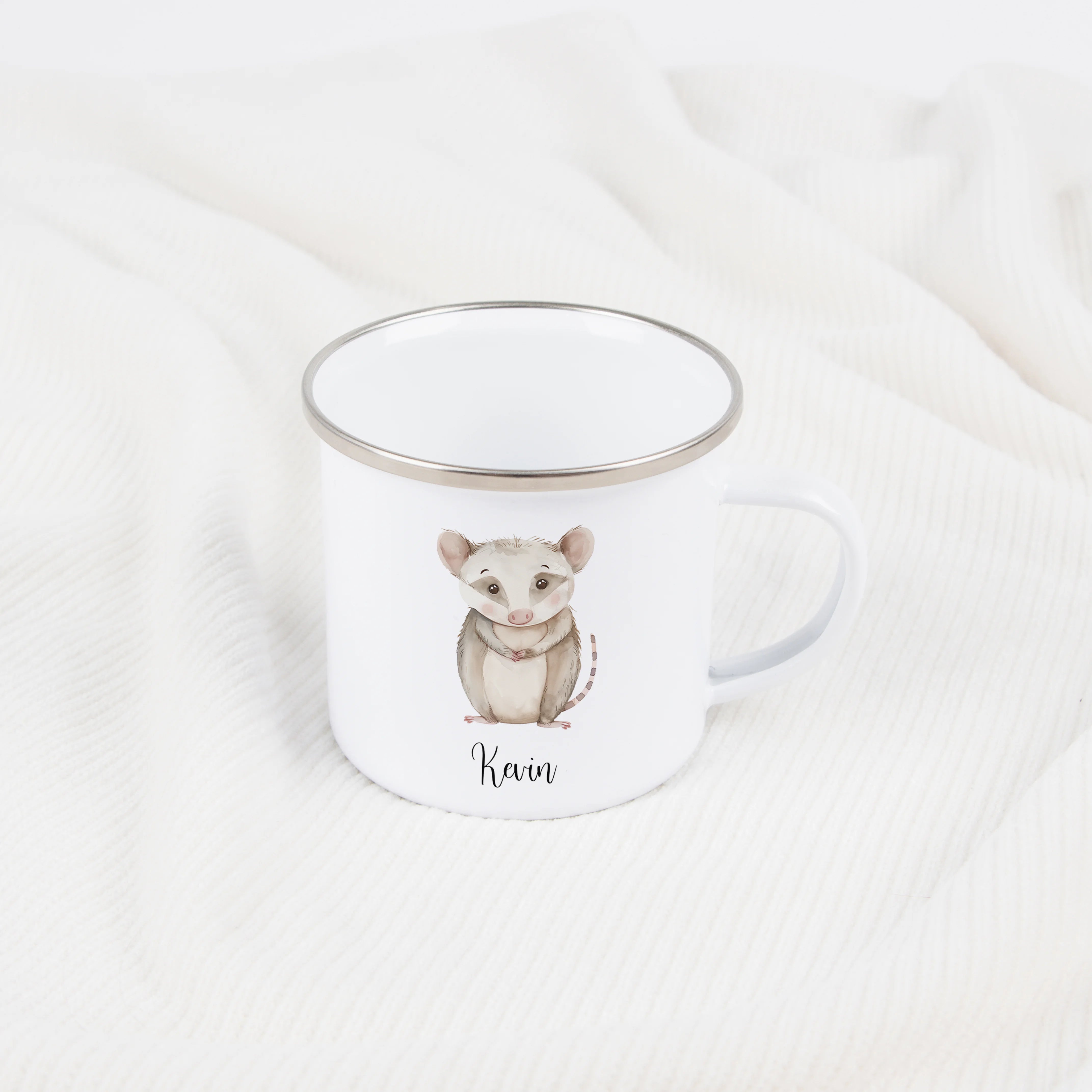 Emaille Tasse Opossum
