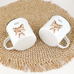 Emaille Tasse Fuchs Portrait-famprints-Emaille Tasse-Die Emaille Tasse Fuchs Portrait ist das ideale personalisierte Geschenk für kleine Tierliebhaber. Mit ihrem bezaubernden Fuchs-Porträt in lebendiger Aquarell-Optik wird sie garantiert zum Lieblingsbech
