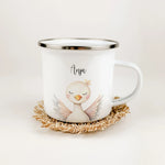 Emaille Tasse Ente Portrait-famprints-Emaille Tasse-Entdecke die wundervolle Emaille Tasse Ente Portrait – ein einzigartiges, personalisiertes Geschenk, das Herzen höher schlagen lässt! Diese individuell gestaltbare Emaille Tasse personalisiert bietet 300