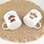 Emaille Tasse Stier Portrait-famprints-Emaille Tasse-Entdecke die einzigartige Emaille Tasse Stier Portrait – eine personalisierte Emaille Tasse, die mit einem beeindruckenden Stier-Portrait in bezaubernder Aquarell-Optik verzaubert. Der hochwertige und l