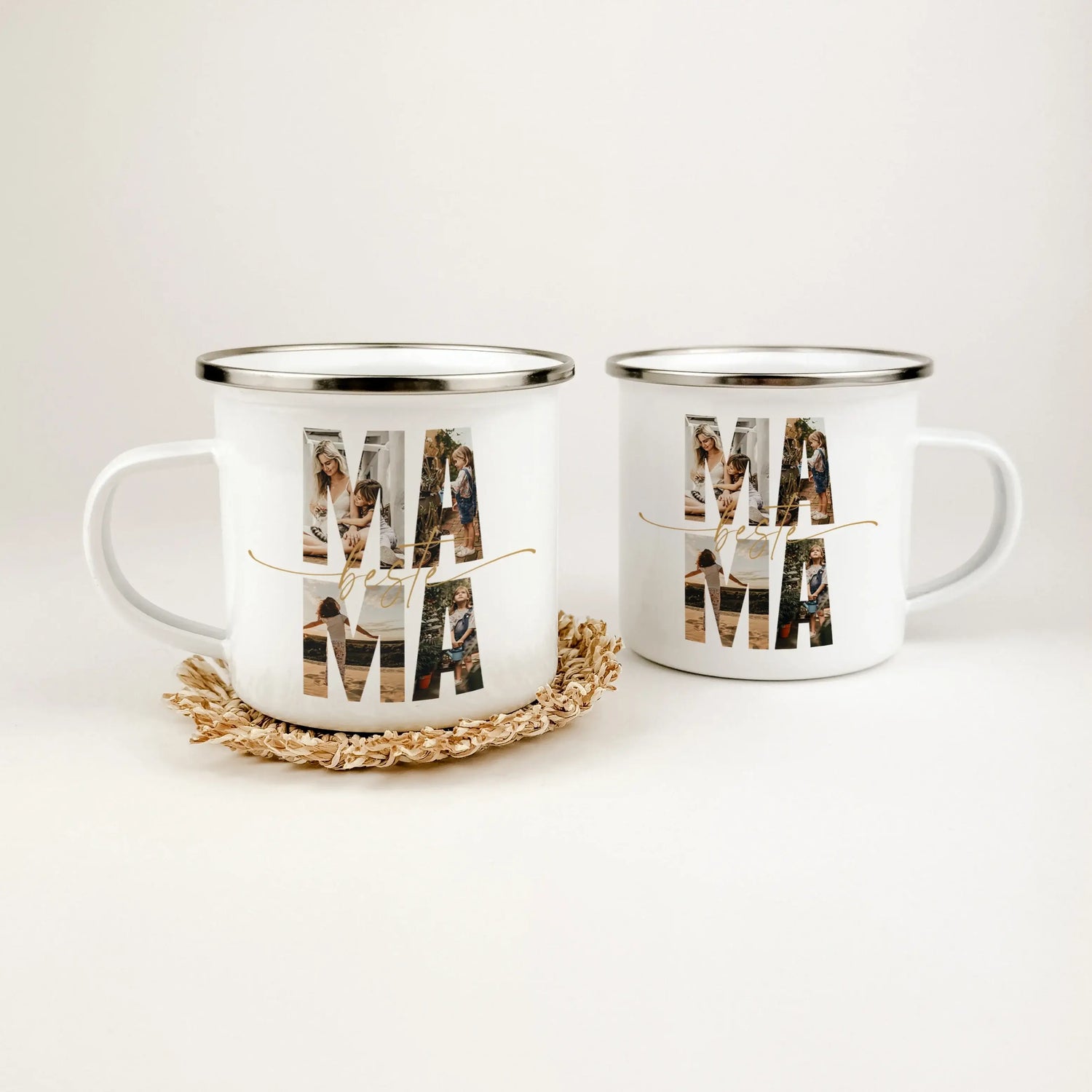 Emaille Tasse beste Mama-famprints-Emaille Tasse-Entdecke die perfekte Art, deiner Mama zu zeigen, wie viel sie dir bedeutet: unsere personalisierte Emaille Tasse beste Mama. Diese Tasse ist nicht nur ein praktisches Geschenk, sondern ein liebevolles Stat