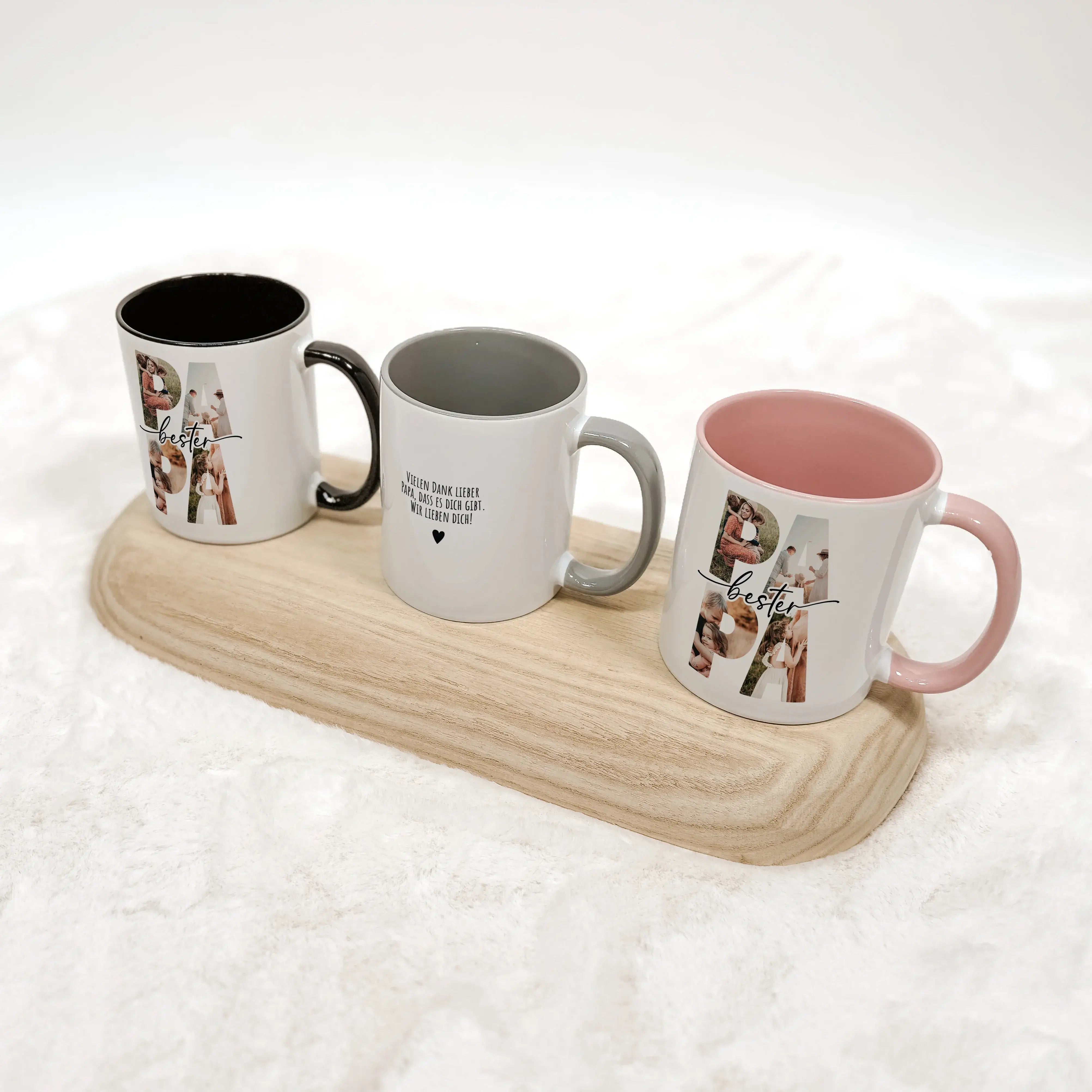 Tasse bester Papa - Keramik Tasse - famprints - Entdecke die Tasse bester Papa – das ideale Geschenk, das sofort Freude bringt! Mit dieser personalisierten Keramiktasse schaffst du unvergessliche Momente, indem du die Lieblingsfotos deines Vaters hinter d