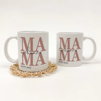 Tasse Mama seit-famprints-Keramik Tasse-Entdecke die perfekte Tasse für jede Mama – ein liebevolles Geschenk, das Freude und Emotionen vereint. Mit der personalisierten Keramik Tasse „Mama seit“ bringst du nicht nur ein Lächeln auf ihr Gesicht, sondern sc
