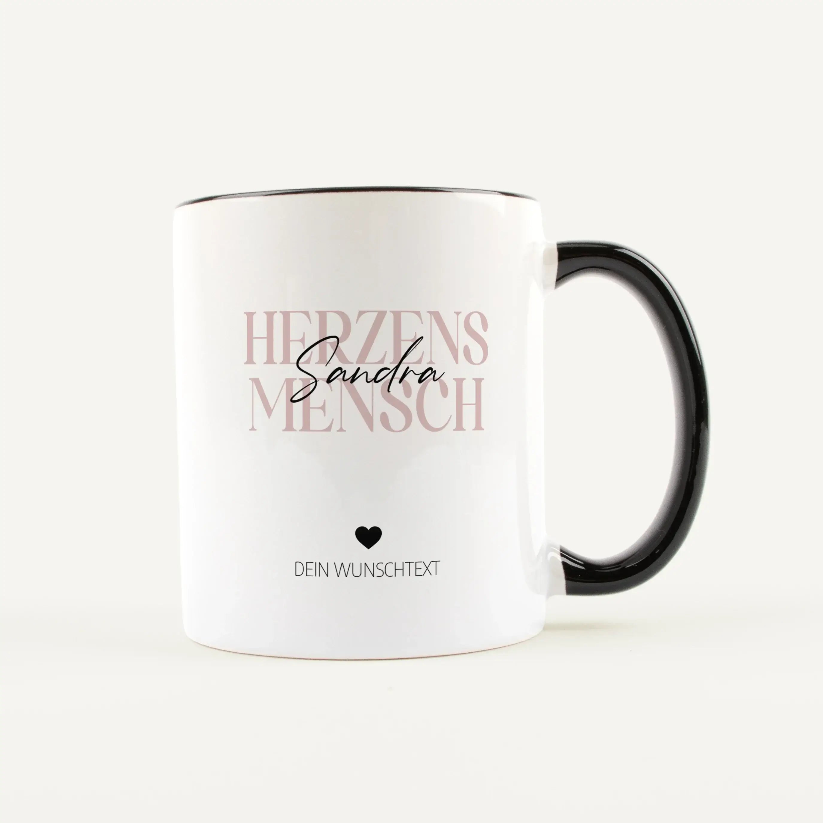 Tasse Herzensmensch-Keramik Tasse-famprints-Die Tasse Herzensmensch von famprints ist mehr als ein Alltagsgegenstand – sie wird zu einem persönlichen Geschenk mit Bedeutung. Durch die individuelle Gestaltung mit Namen und Wunschtext entsteht ein echtes Un