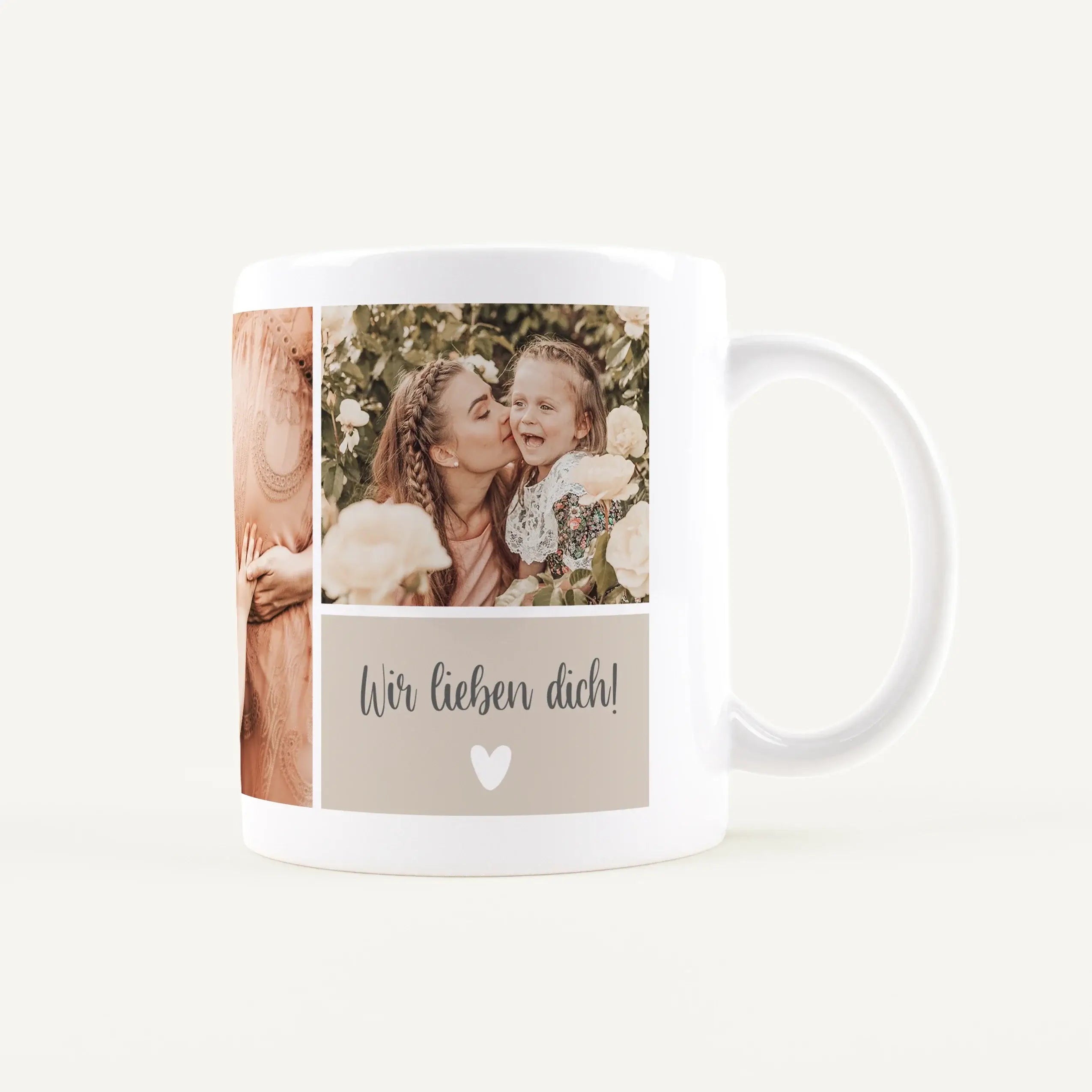 Tasse Foto Liebe-Keramik Tasse-famprints-Tasse Foto Liebe ist mehr als nur ein Becher – sie ist deine persönliche Erinnerung für jeden Tag. Bei famprints gestaltest du deine Fototasse ganz einfach selbst und machst aus vier Lieblingsbildern ein individuel