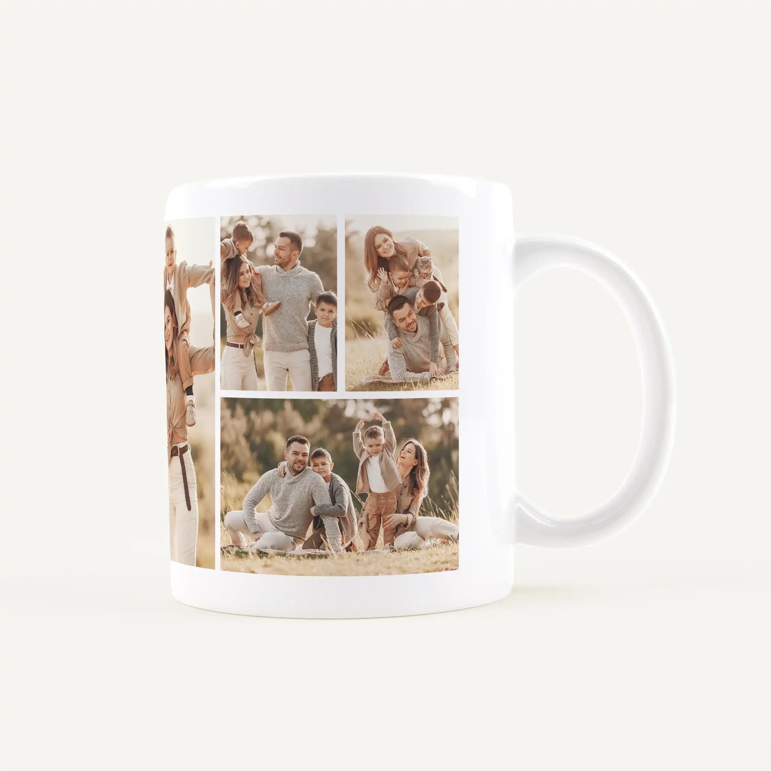 Tasse Foto Seven-Keramik Tasse-Keramik Tasse-Die Tasse Foto Seven von famprints macht aus deinen Lieblingsmomenten eine persönliche Fotocollage für jeden Tag. Du gestaltest eine individuelle Fototasse mit sieben eigenen Bildern und verwandelst sie in ein