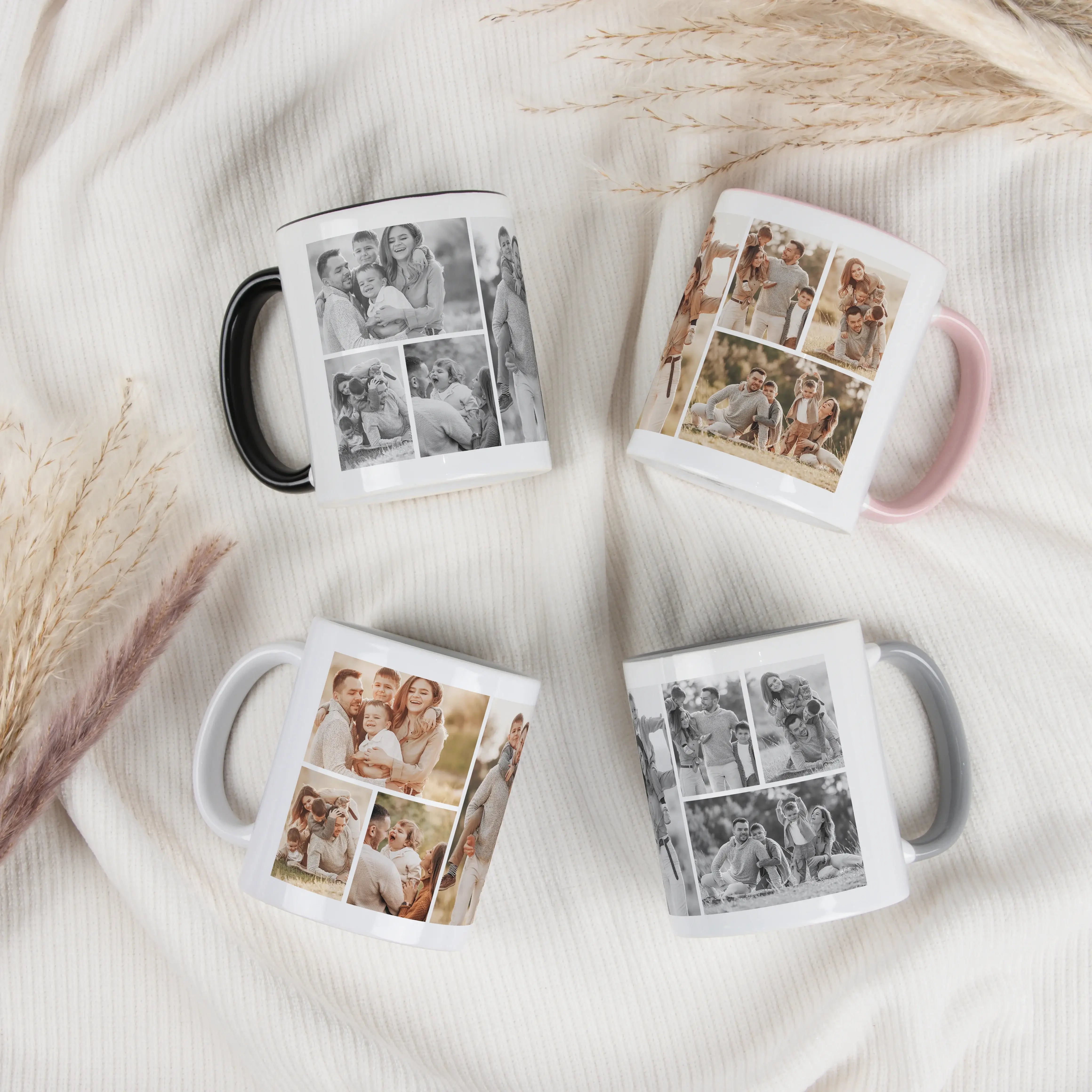 Tasse Foto Seven-Keramik Tasse-Keramik Tasse-Die Tasse Foto Seven von famprints macht aus deinen Lieblingsmomenten eine persönliche Fotocollage für jeden Tag. Du gestaltest eine individuelle Fototasse mit sieben eigenen Bildern und verwandelst sie in ein