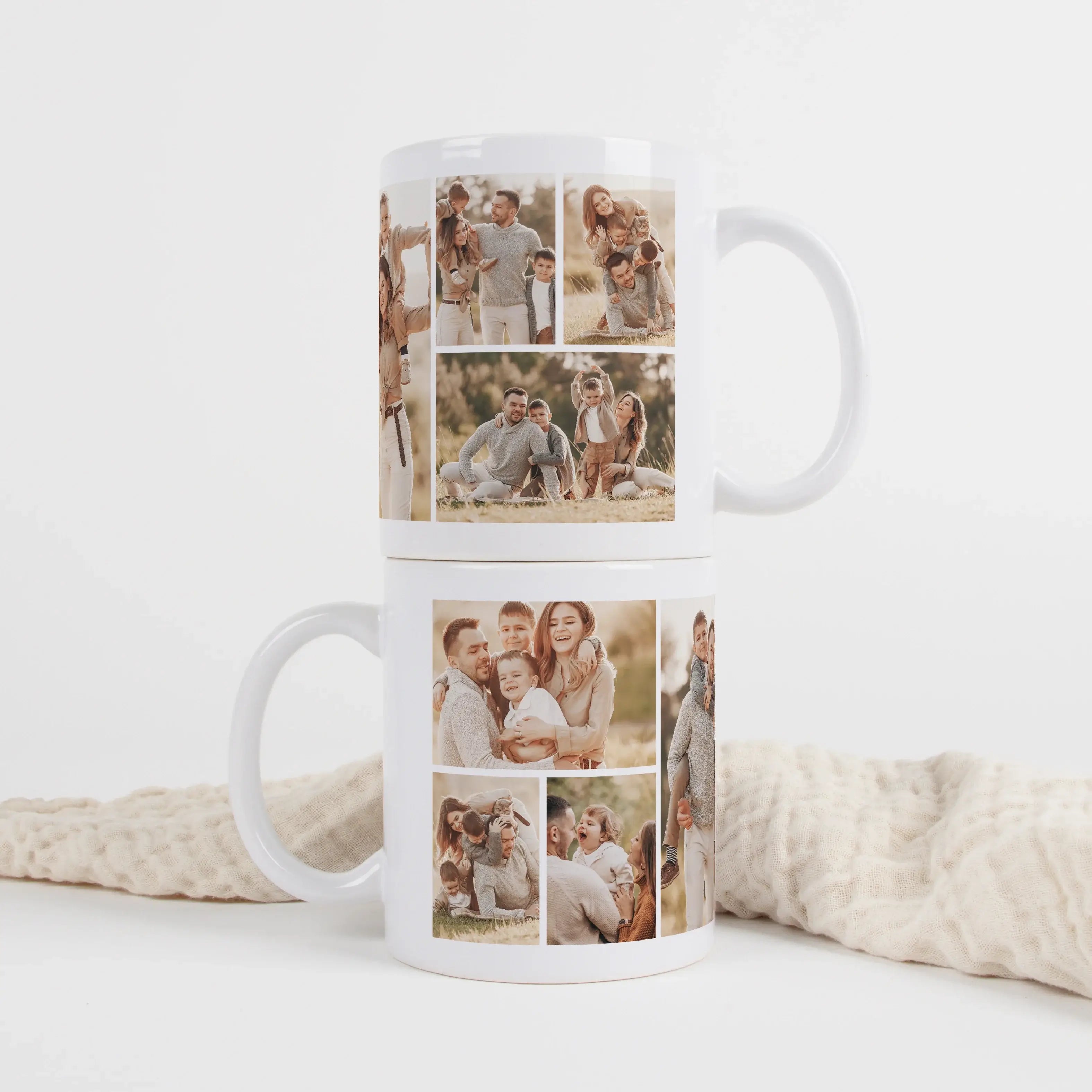 Tasse Foto Seven-Keramik Tasse-Keramik Tasse-Die Tasse Foto Seven von famprints macht aus deinen Lieblingsmomenten eine persönliche Fotocollage für jeden Tag. Du gestaltest eine individuelle Fototasse mit sieben eigenen Bildern und verwandelst sie in ein