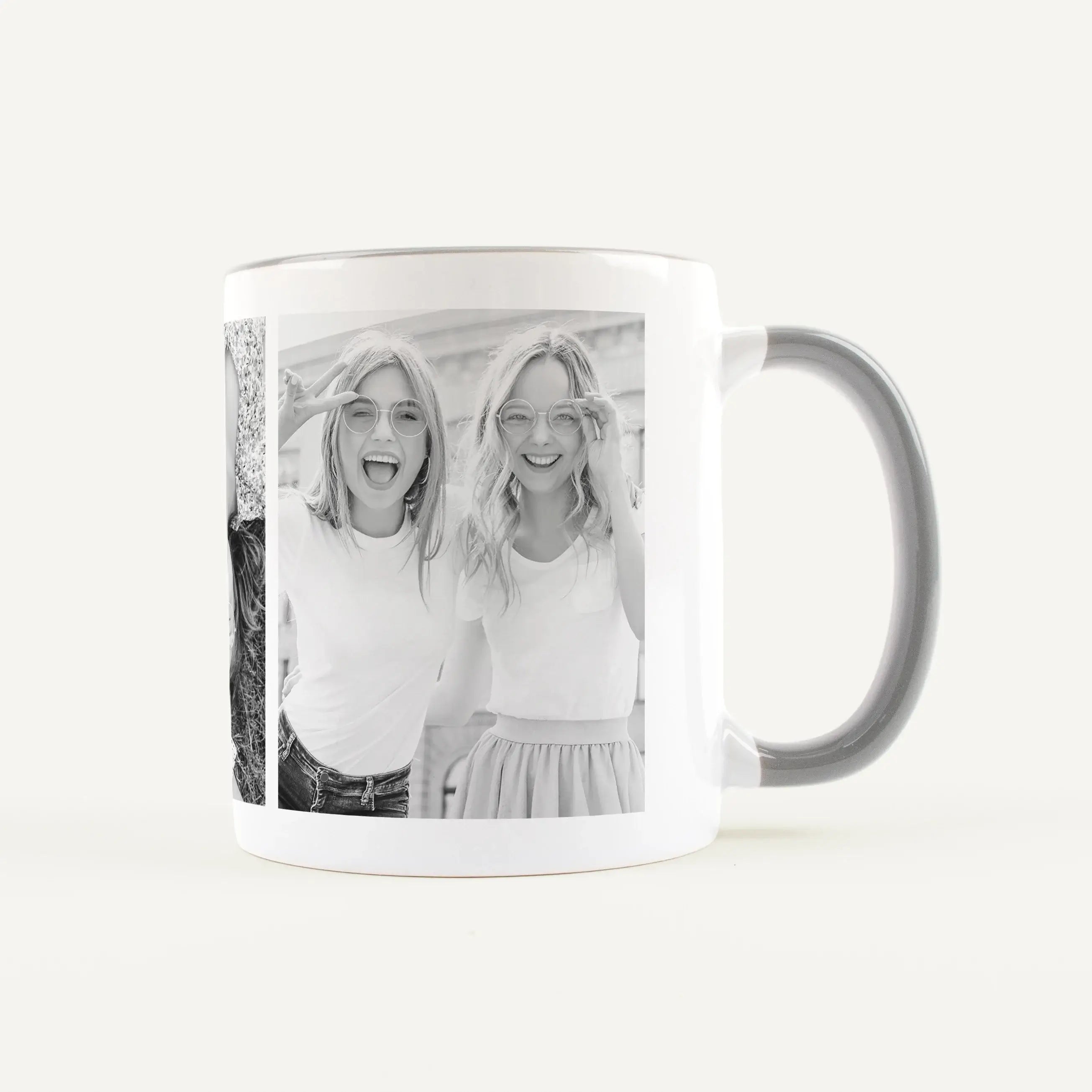 Tasse Foto Three-Keramik Tasse-famprints-Die Tasse Foto Three von famprints verwandelt deine schönsten Momente in eine persönliche Fototasse mit Charakter. Gestalte deine individuelle Kaffeetasse ganz einfach mit drei eigenen Bildern und erstelle eine har