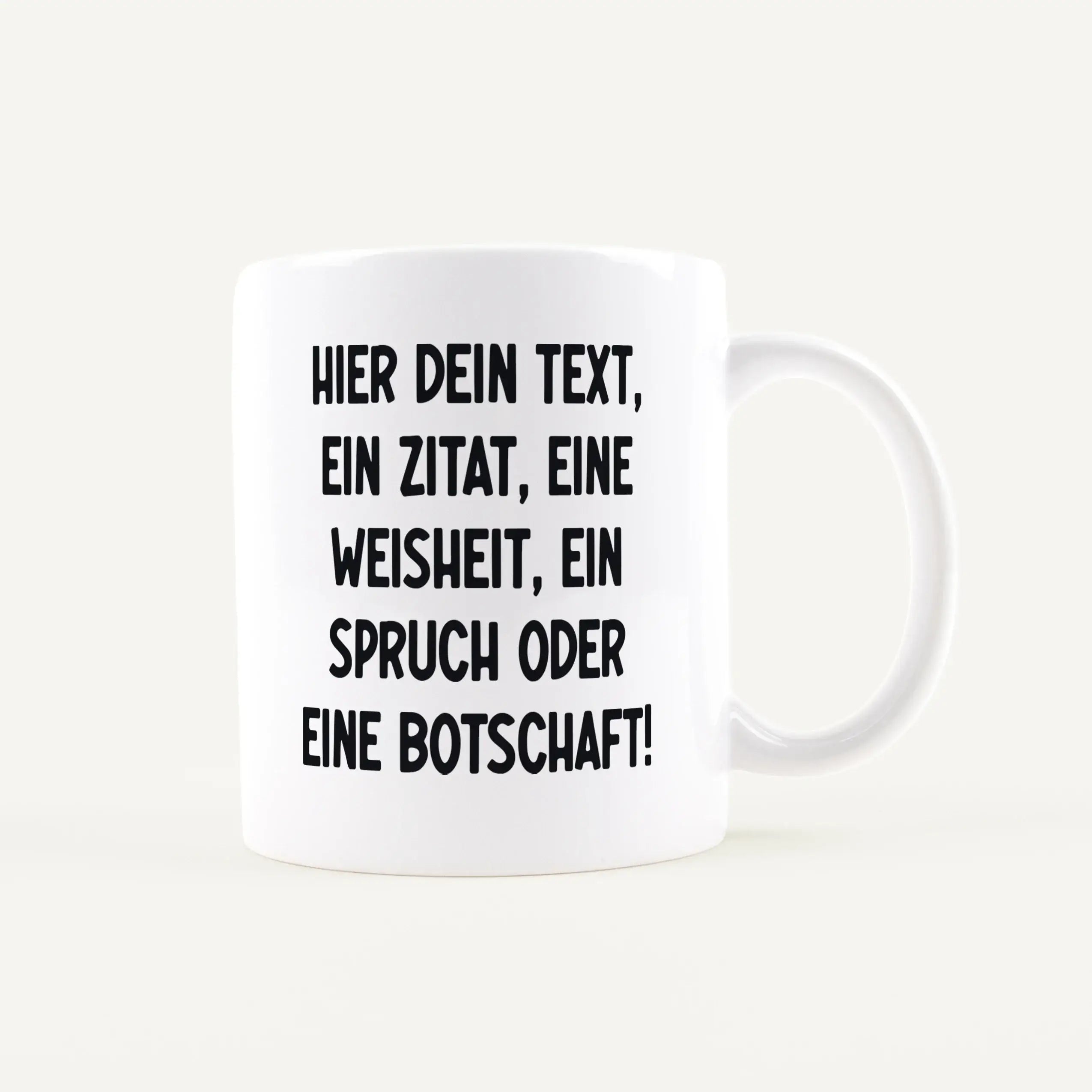 Tasse mit Text
