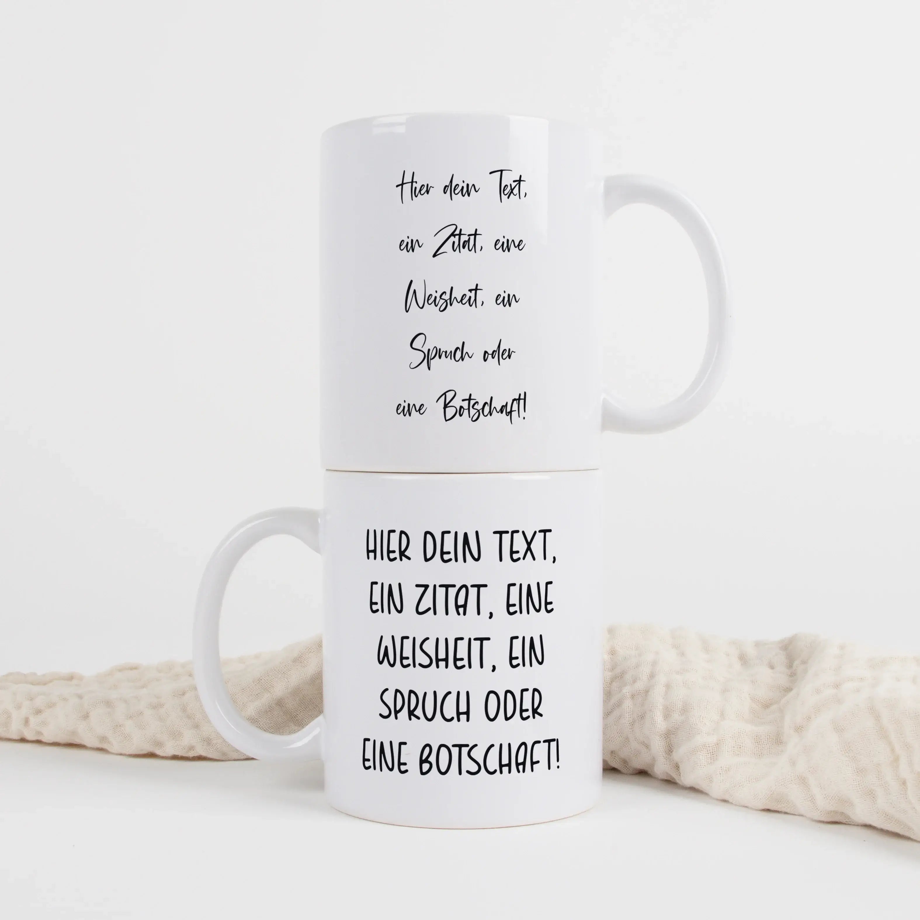 Tasse mit Text-Keramik Tasse-famprints-Tasse mit Text von famprints ist mehr als nur ein Becher für Kaffee oder Tee. Du gestaltest sie mit deinem eigenen Spruch, Namen oder einer persönlichen Botschaft und machst daraus ein echtes Unikat. Ob liebevolle Wo