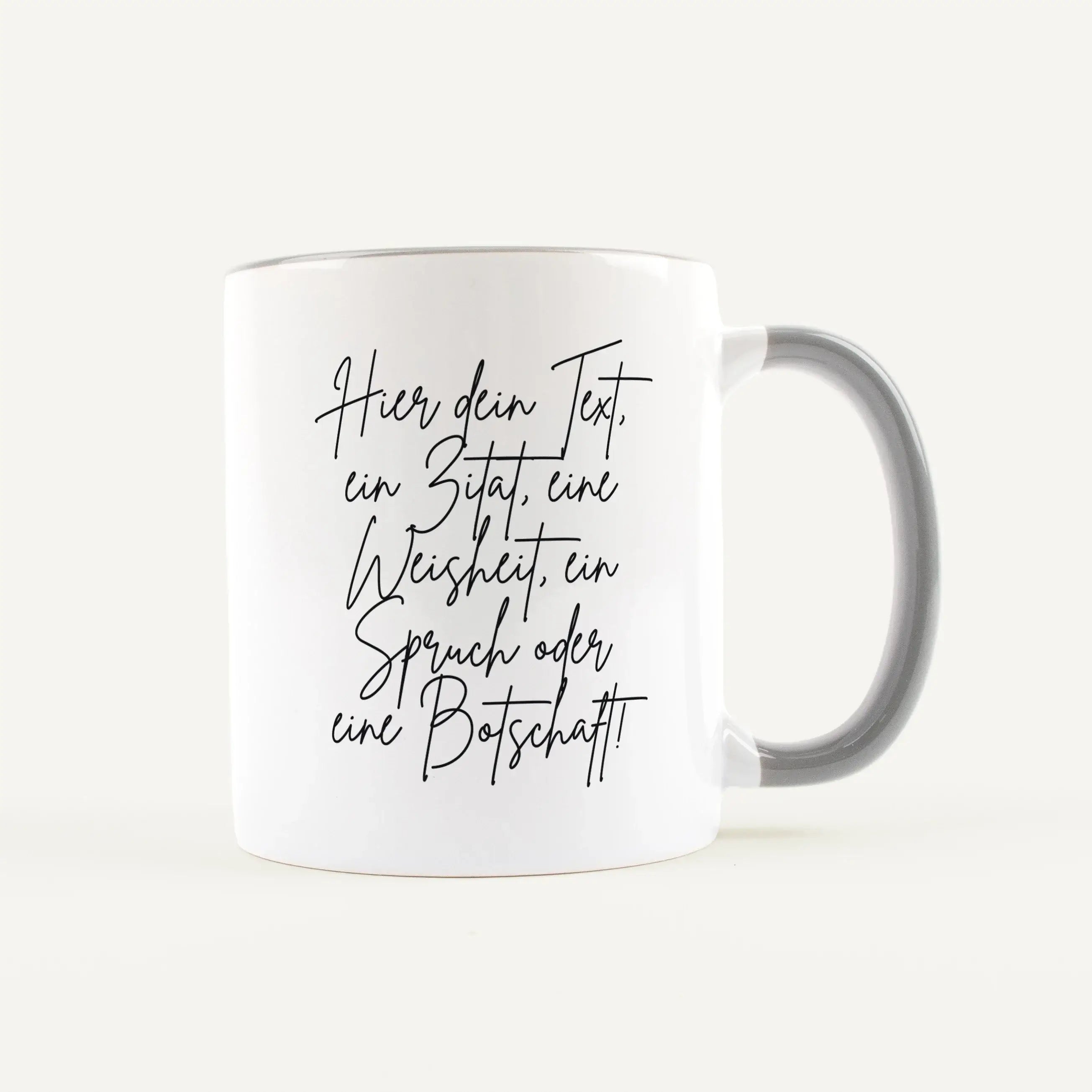 Tasse mit Text