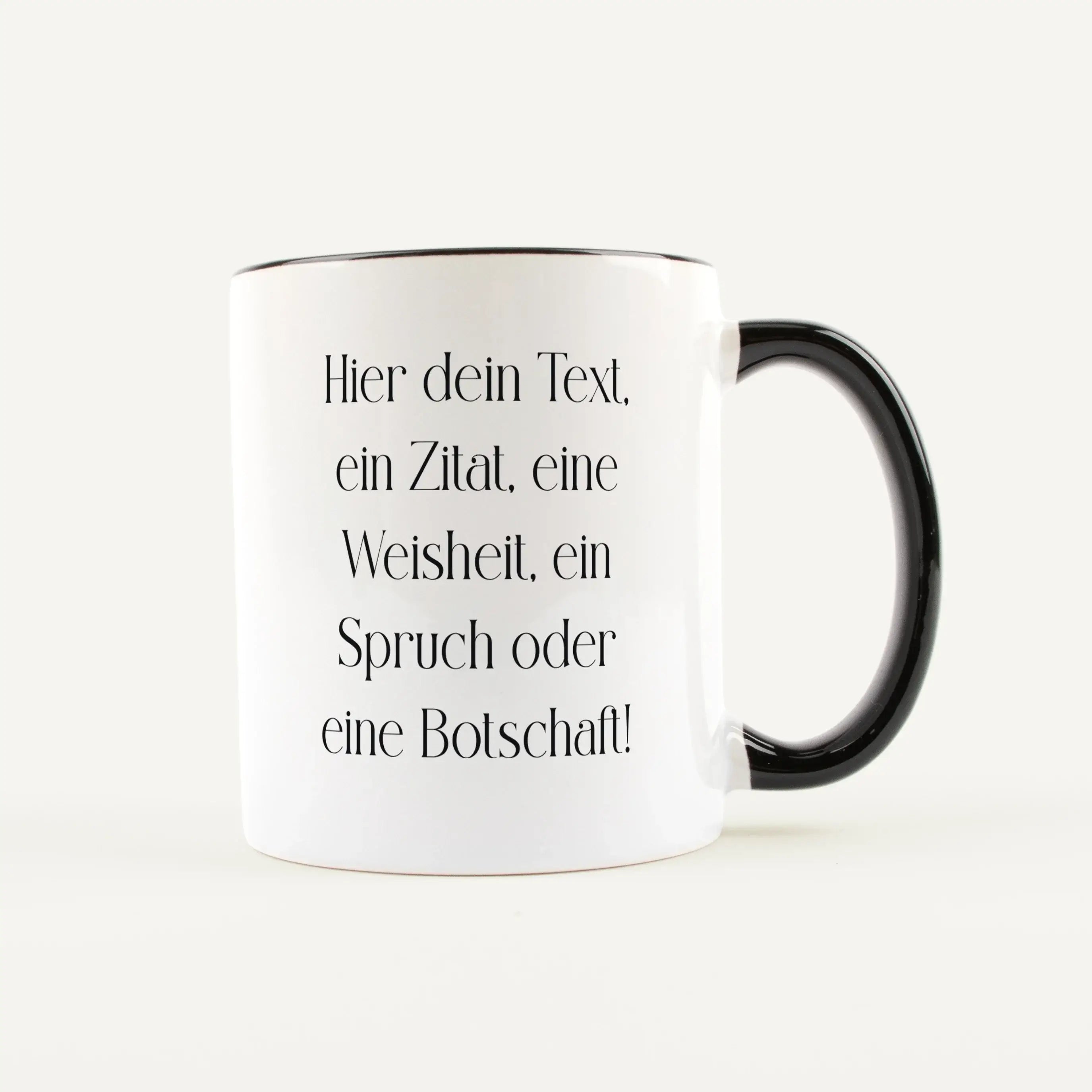 Tasse mit Text