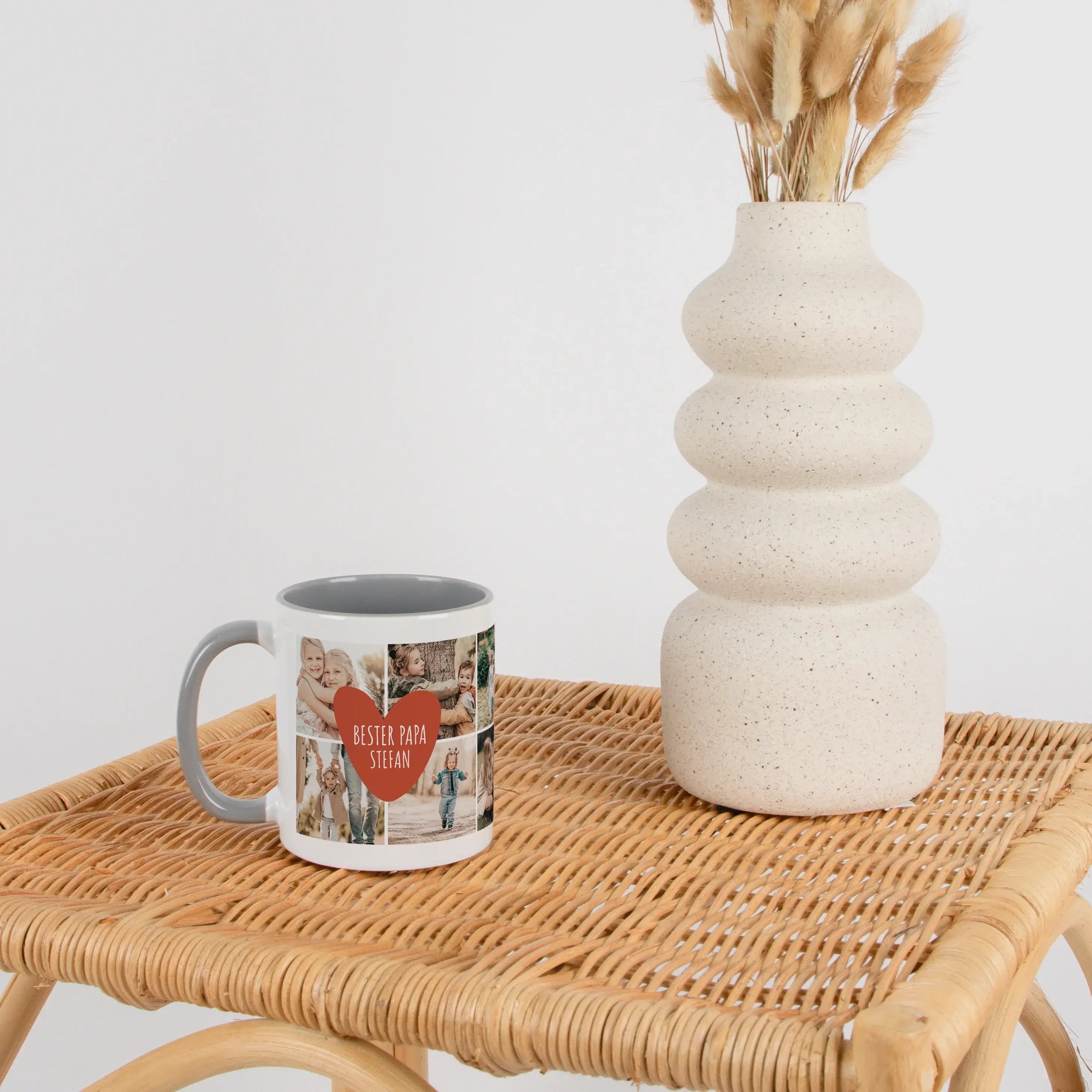 Tasse Foto bester Papa-Keramik Tasse-famprints-Die Tasse Foto bester Papa ist mehr als nur ein Kaffeebecher – sie ist dein persönliches Geschenk mit Bedeutung. Du gestaltest sie bei famprints ganz einfach mit bis zu 10 eigenen Fotos und machst daraus eine