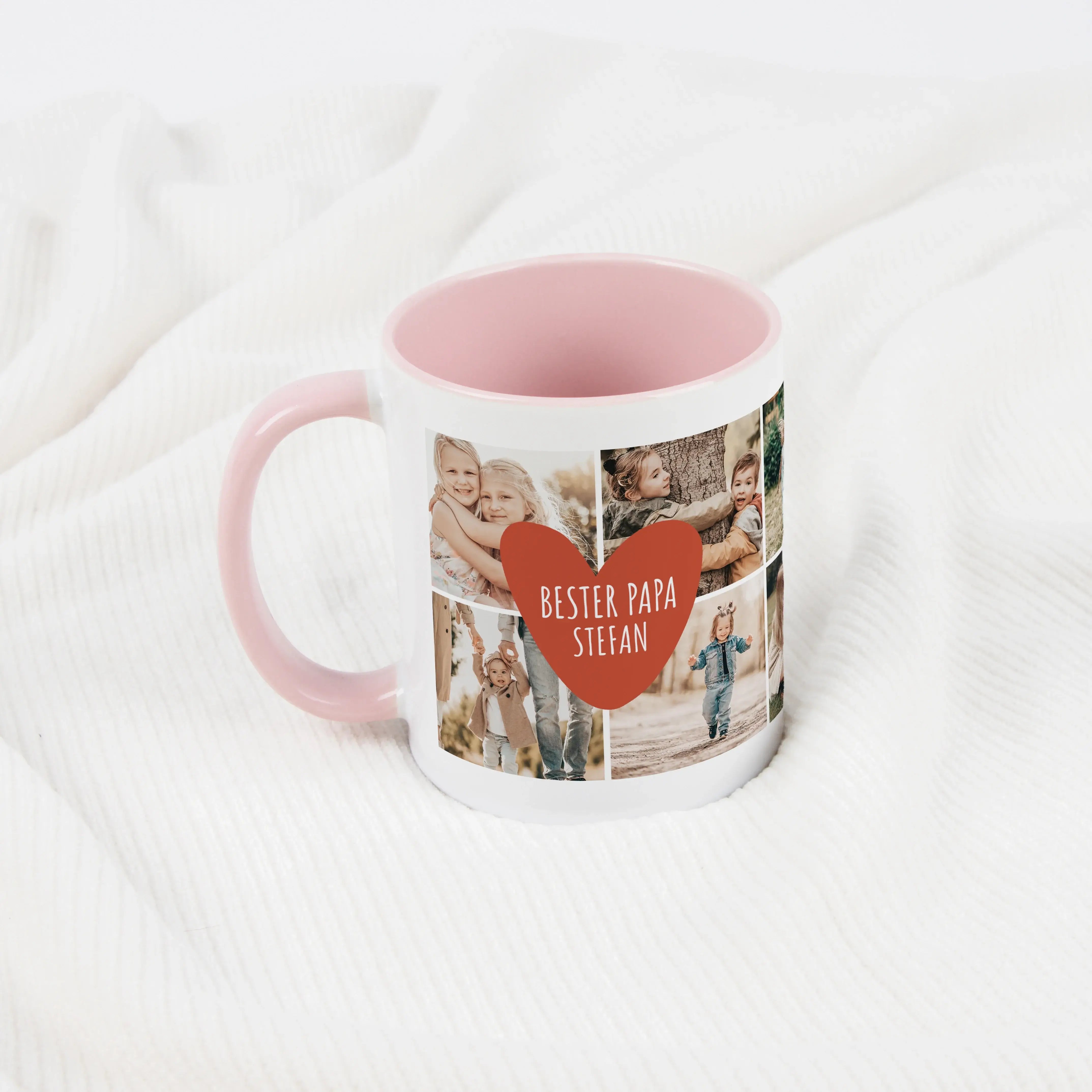 Tasse Foto bester Papa-Keramik Tasse-famprints-Die Tasse Foto bester Papa ist mehr als nur ein Kaffeebecher – sie ist dein persönliches Geschenk mit Bedeutung. Du gestaltest sie bei famprints ganz einfach mit bis zu 10 eigenen Fotos und machst daraus eine