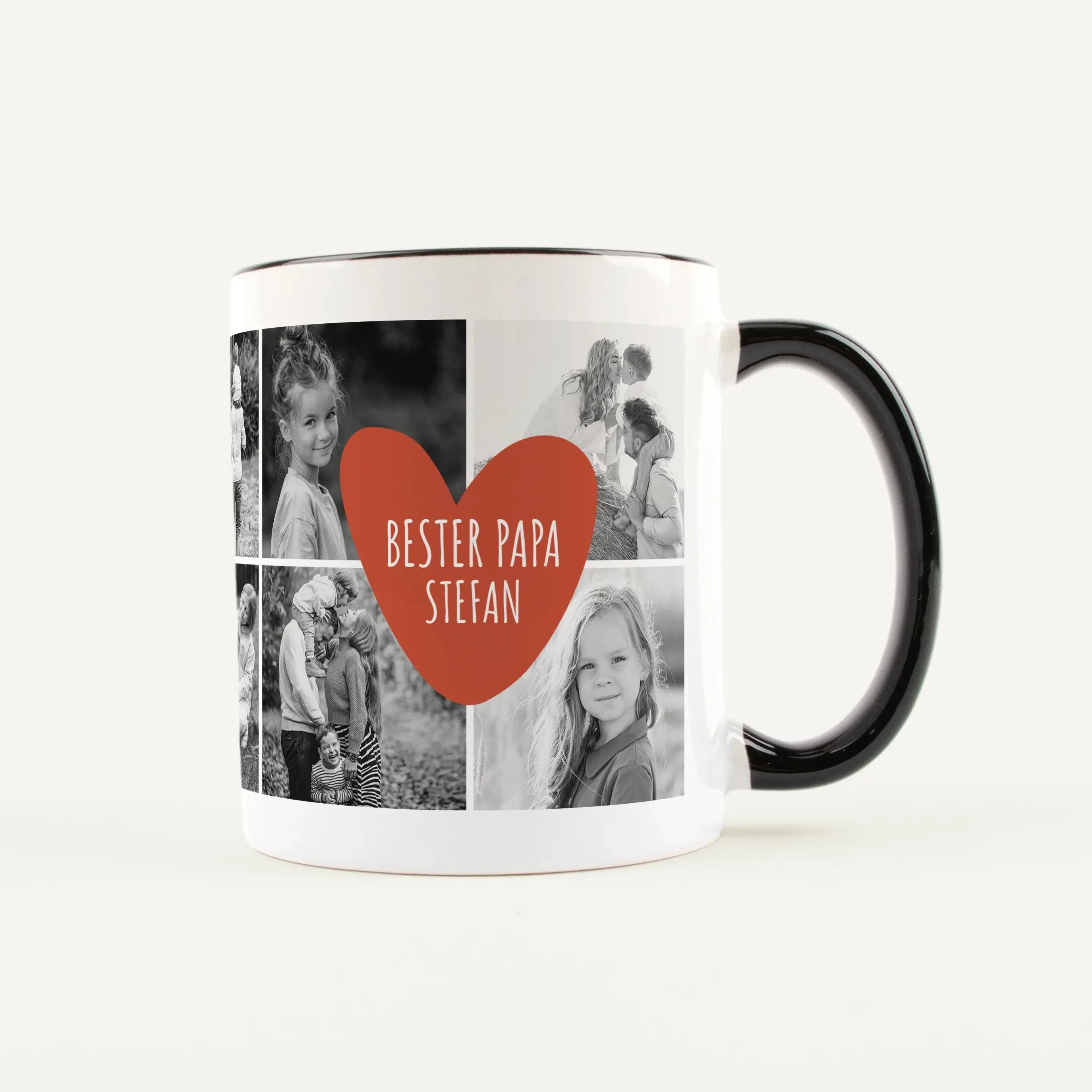 Tasse Foto bester Papa-Keramik Tasse-famprints-Die Tasse Foto bester Papa ist mehr als nur ein Kaffeebecher – sie ist dein persönliches Geschenk mit Bedeutung. Du gestaltest sie bei famprints ganz einfach mit bis zu 10 eigenen Fotos und machst daraus eine