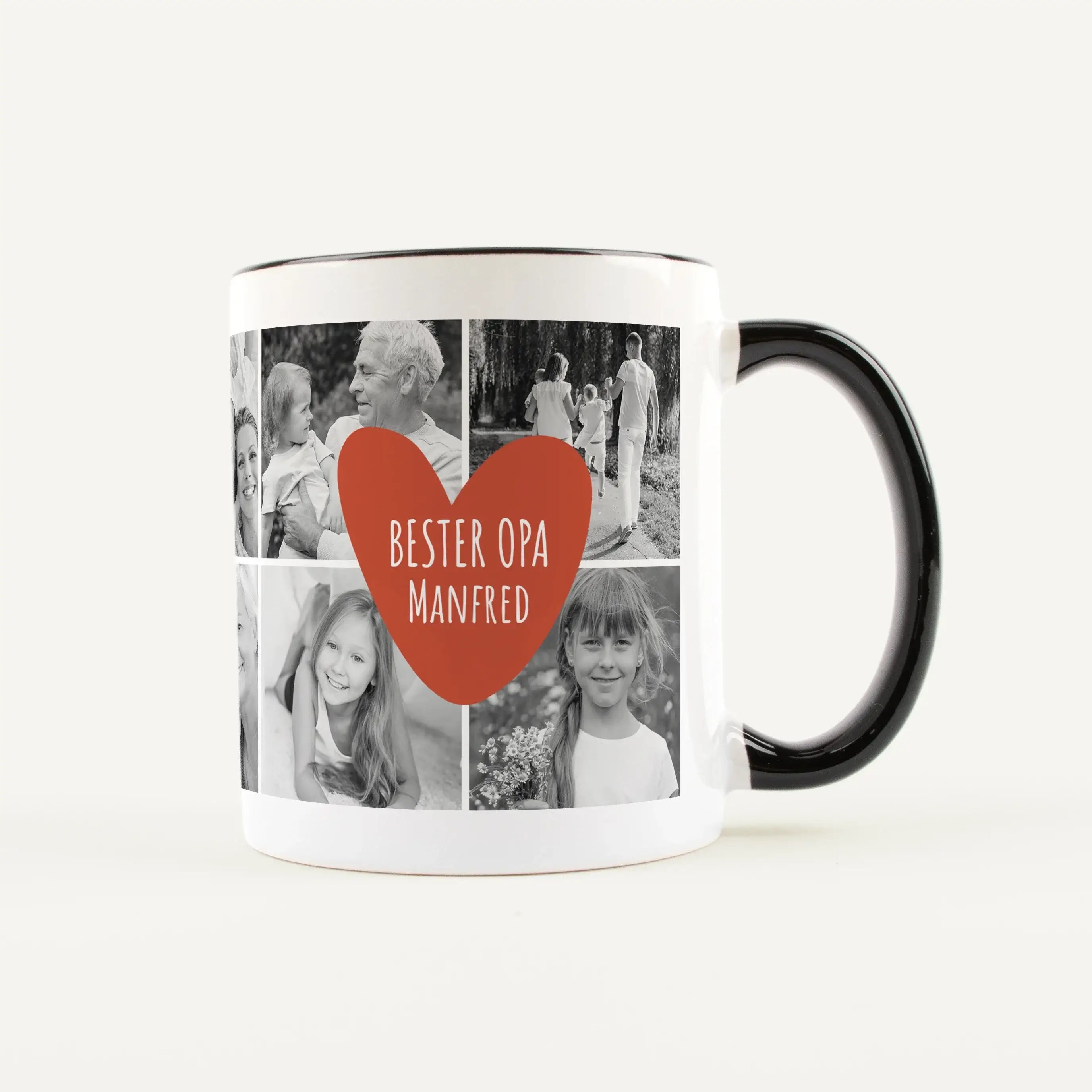 Tasse Foto bester Opa-Keramik Tasse-famprints-Tasse Foto bester Opa ist mehr als nur ein Becher für den Morgenkaffee. Bei famprints gestaltest du eine persönliche Fototasse, die deinem Opa zeigt, wie wichtig er dir ist. Du kannst bis zu 10 eigene Fotos ho