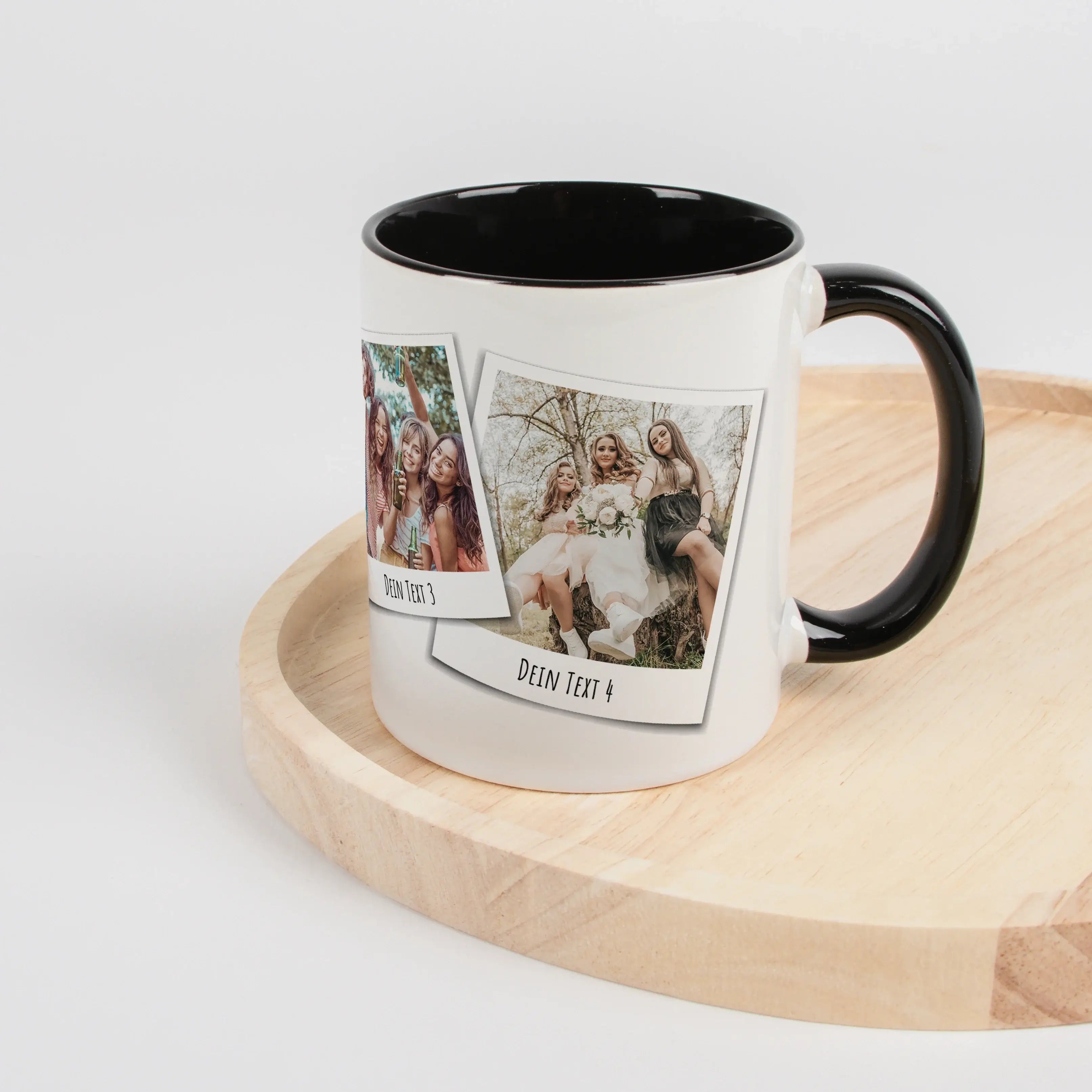 Fototasse Polaroid-Keramik Tasse-famprints-Die Fototasse Polaroid macht aus deinen Lieblingsmomenten ein persönliches Alltagsstück. Auf der Tasse werden bis zu vier deiner Fotos im beliebten Polaroid Stil dargestellt und wirken wie kleine Sofortbilder, di