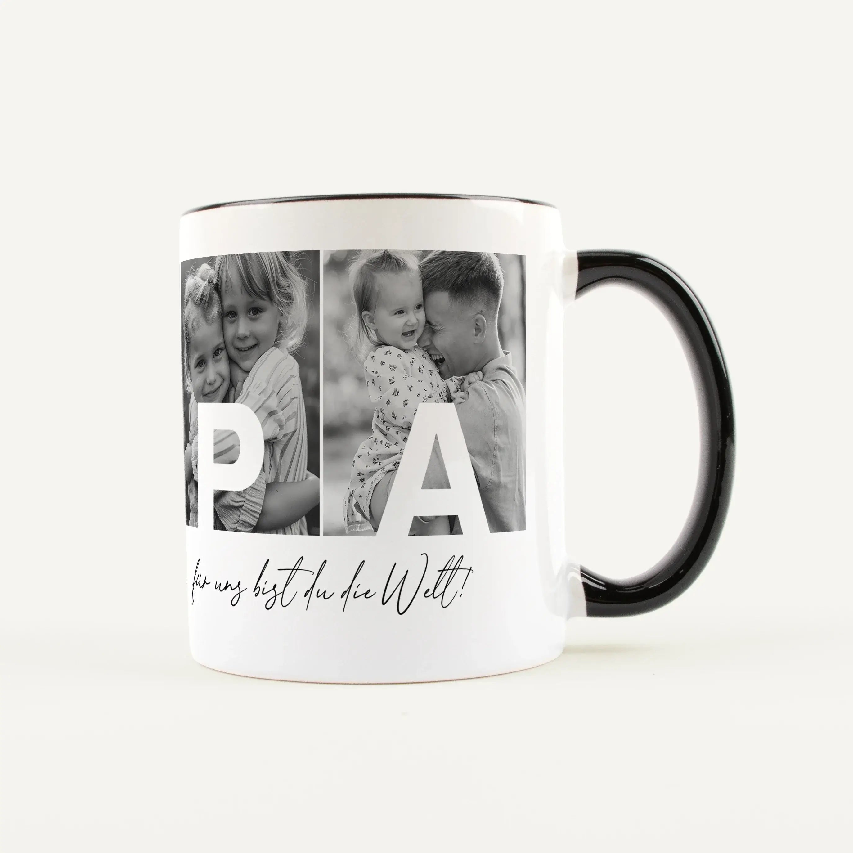 Fototasse Papa + Text