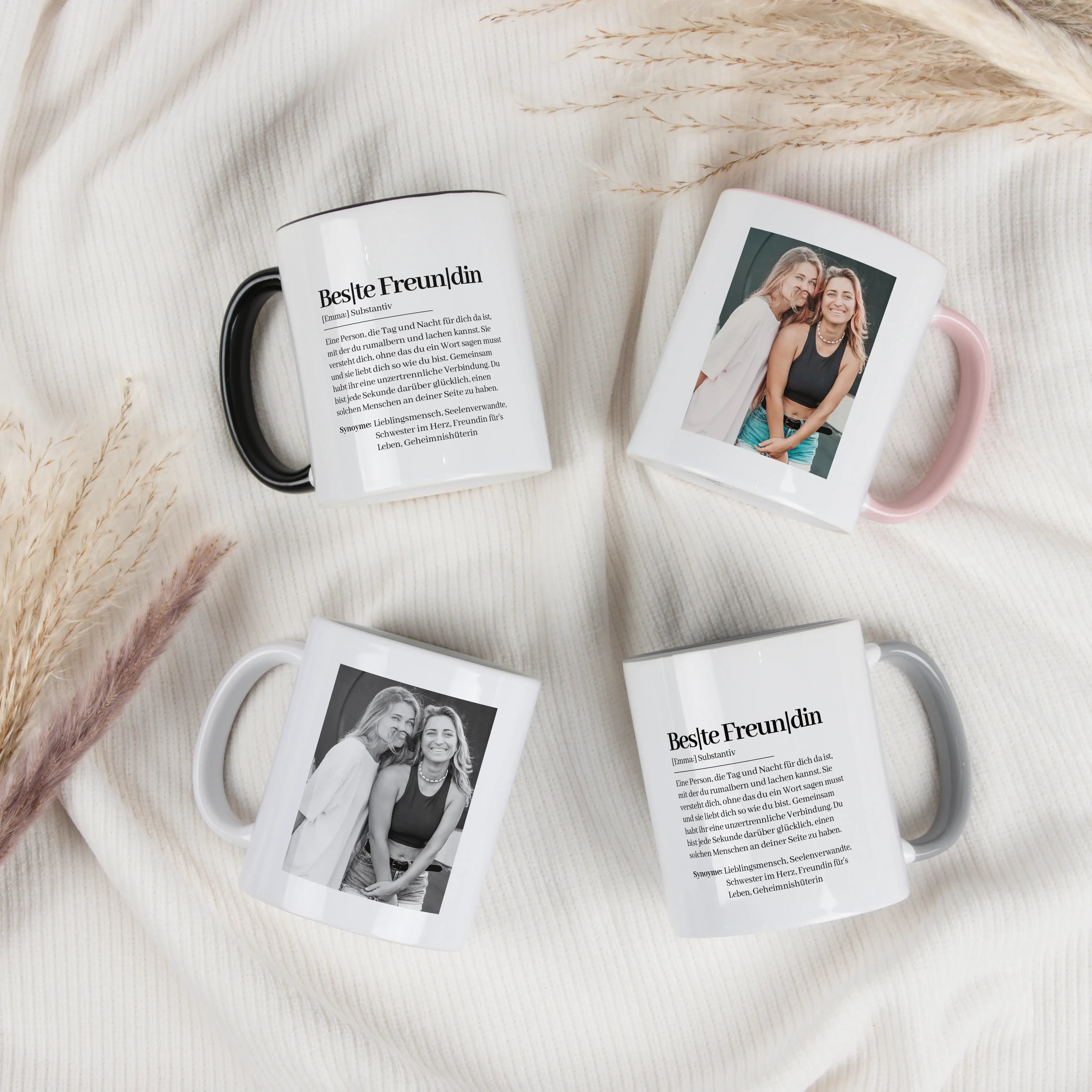 Tasse Definition Beste Freundin-Keramik Tasse-famprints-Tasse Definition Beste Freundin von famprints ist eine personalisierte Tasse für alle, die ihrer Herzensfreundin ein Geschenk mit Bedeutung machen möchten. Das Design im Duden Stil beschreibt auf lie