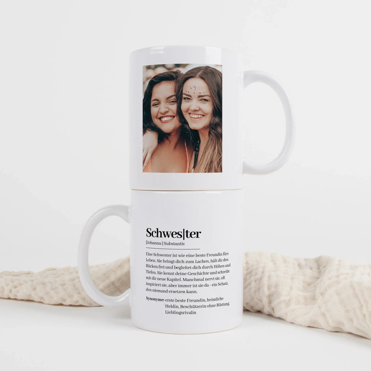 Tasse Definition Schwester-Keramik Tasse-famprints-personalisiertes-Geschenk