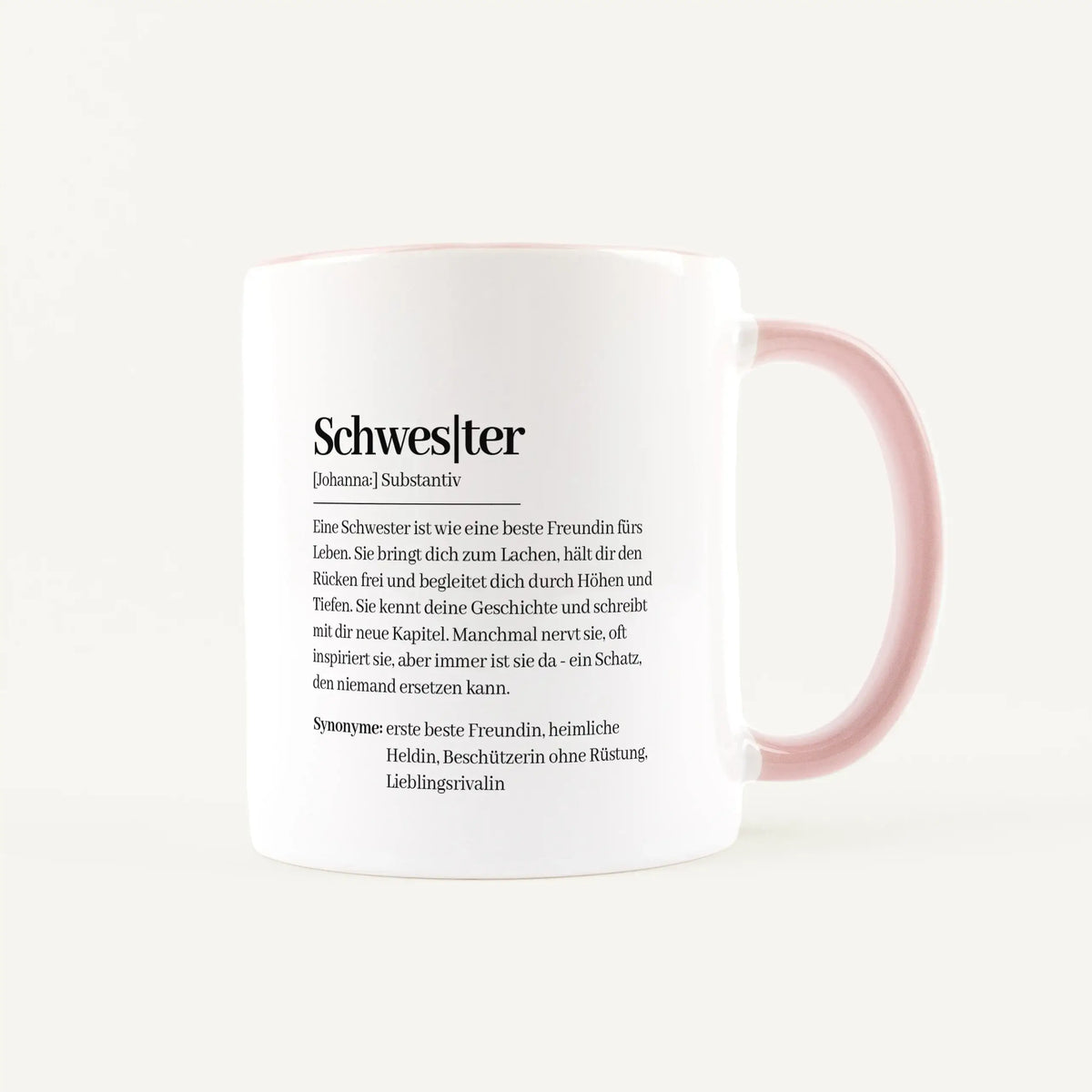 Tasse Definition Schwester-Keramik Tasse-famprints-personalisiertes-Geschenk