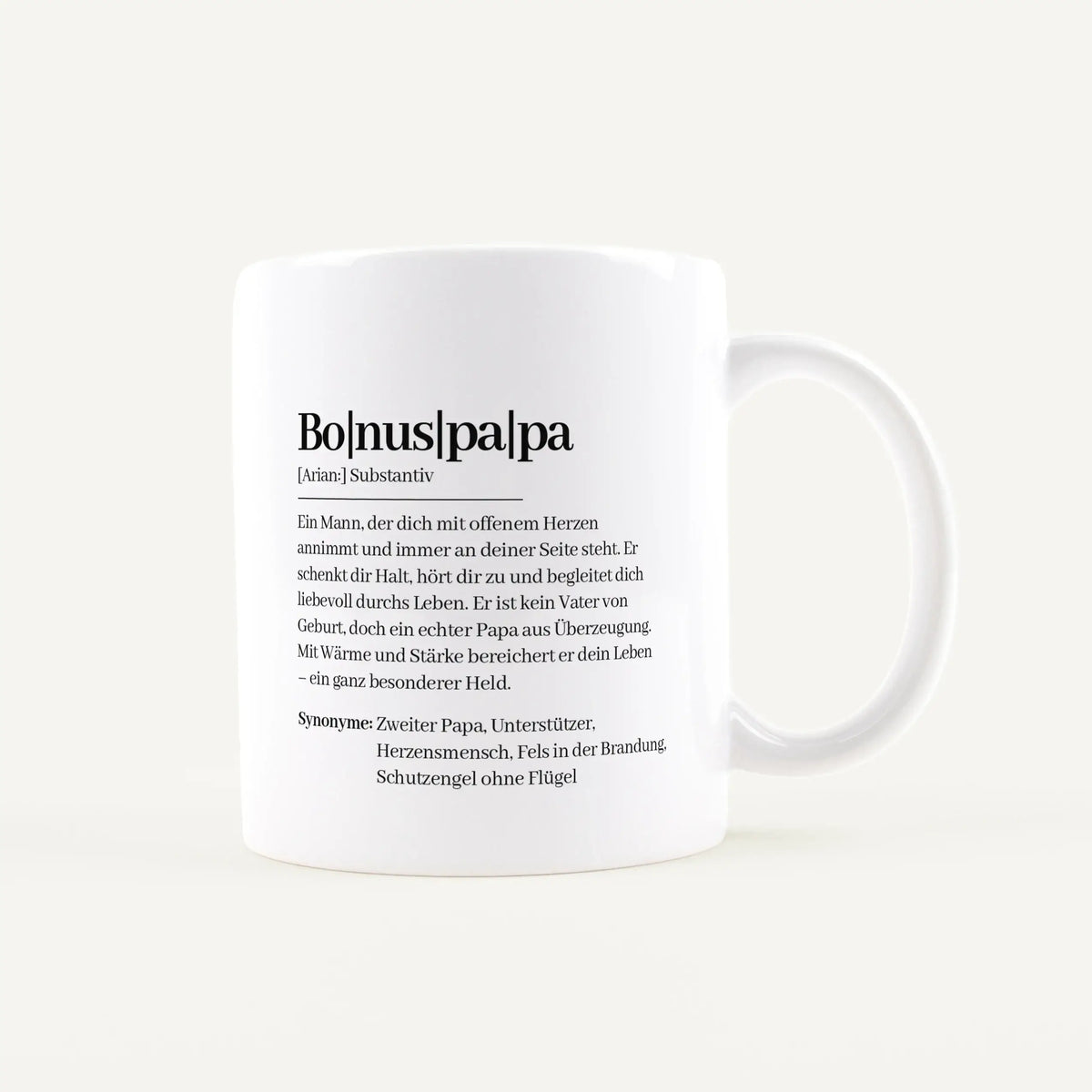Tasse Definition Bonuspapa-Keramik Tasse-famprints-personalisiertes-Geschenk