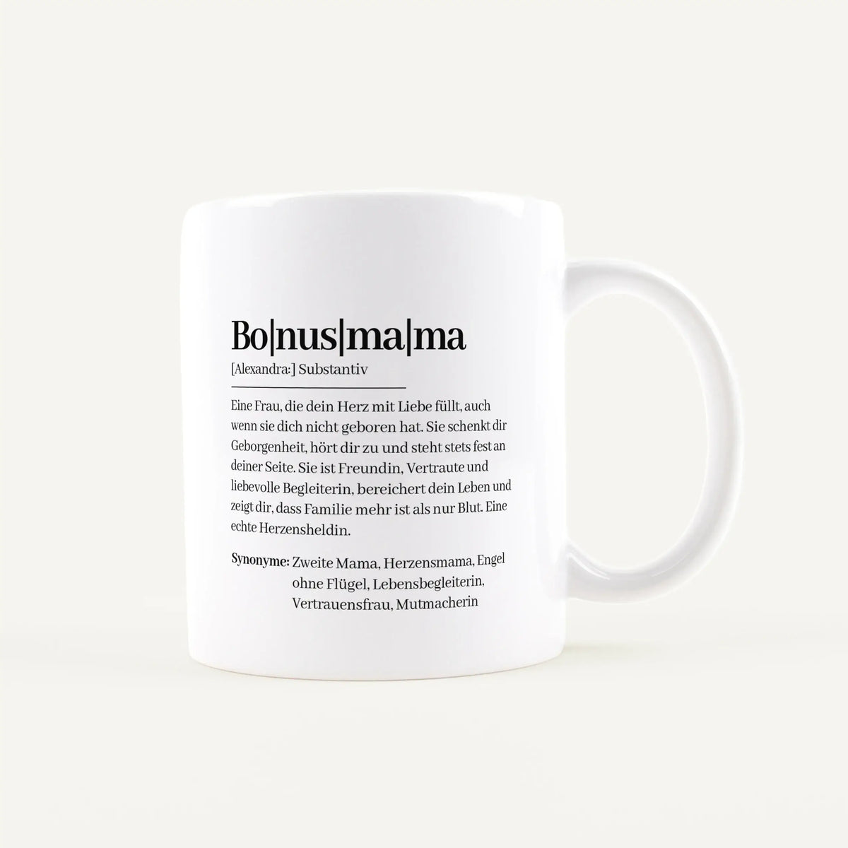 Tasse Definition Bonusmama-Keramik Tasse-famprints-personalisiertes-geschenk