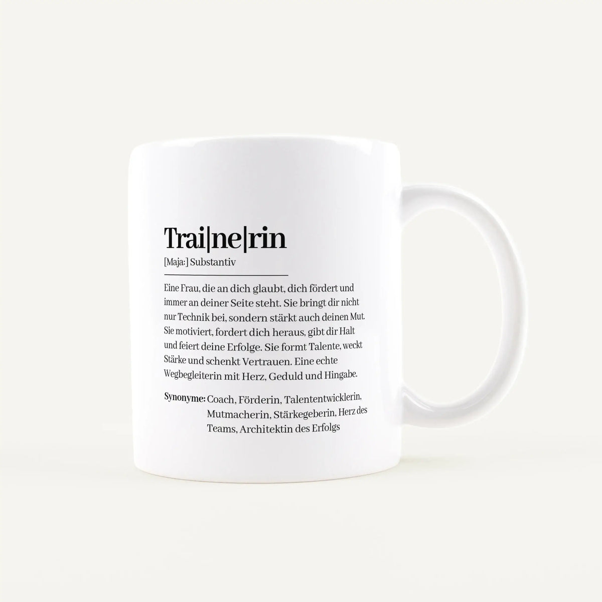 Tasse Definition Trainerin - Keramik Tasse - Personalisiertes Geschenk