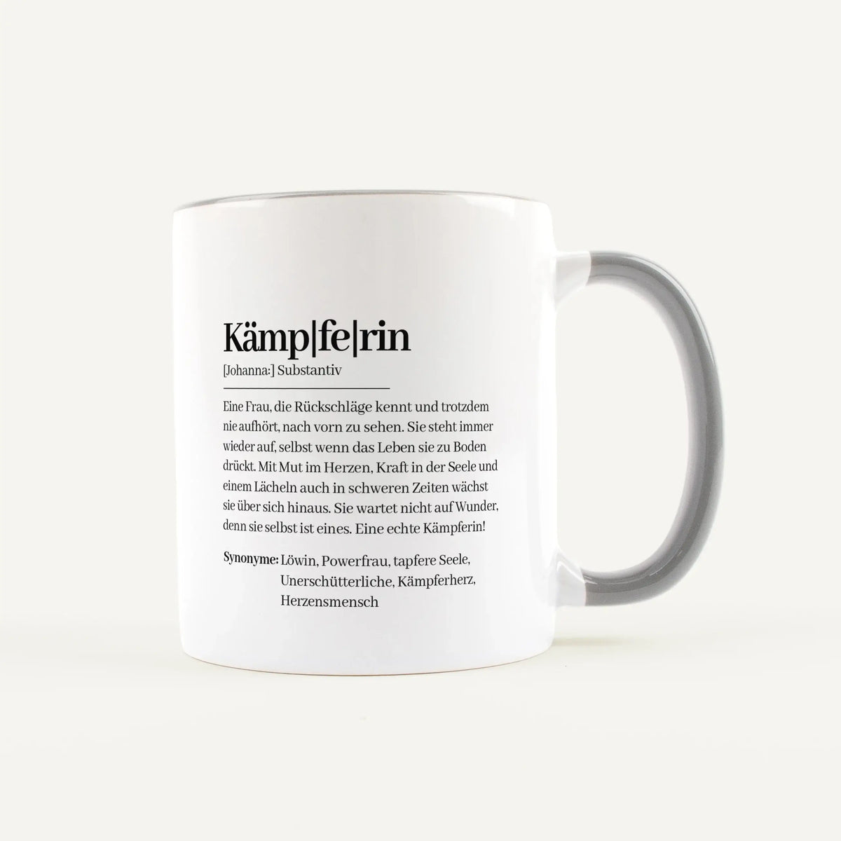 Tasse Definition Kämpferin - Keramik Tasse - Personalisiertes Geschenk