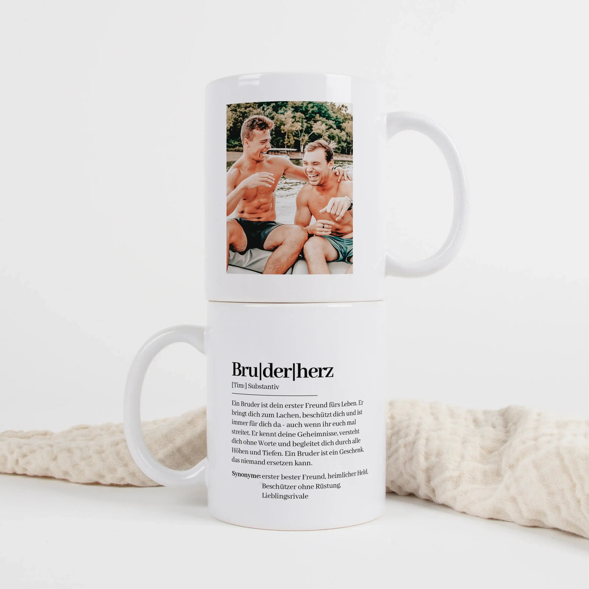 Keramik Tasse - Tasse Definition Bruderherz - Personalisiertes Geschenk Bruder