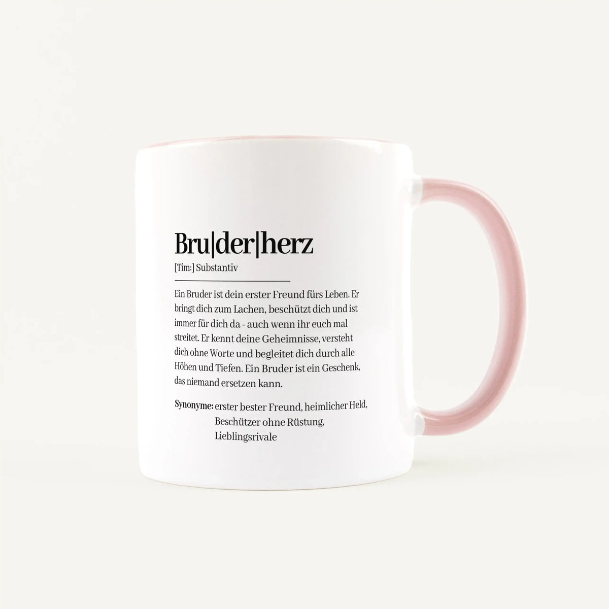Keramik Tasse - Tasse Definition Bruderherz - Personalisiertes Geschenk Bruder