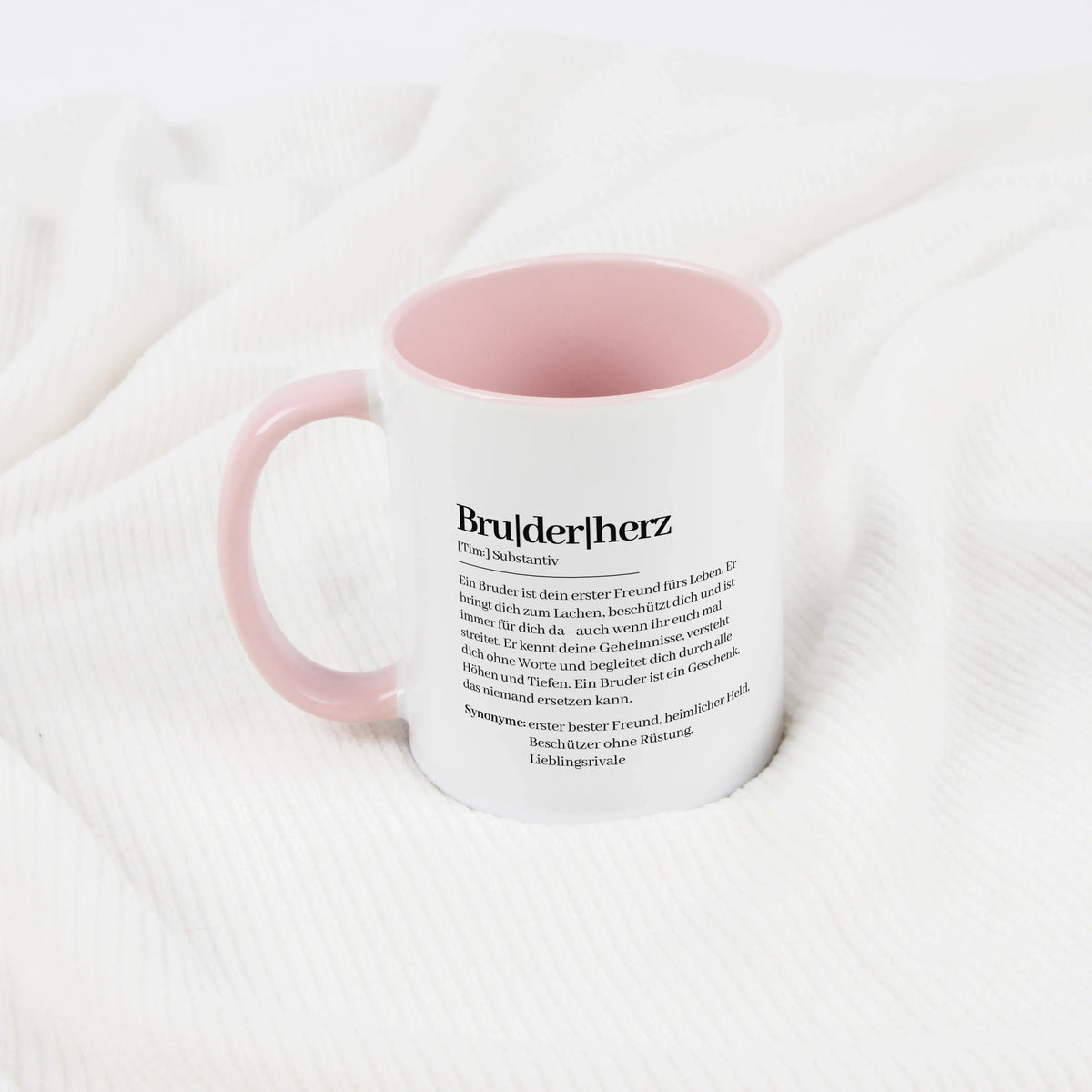 Keramik Tasse - Tasse Definition Bruderherz - Personalisiertes Geschenk Bruder
